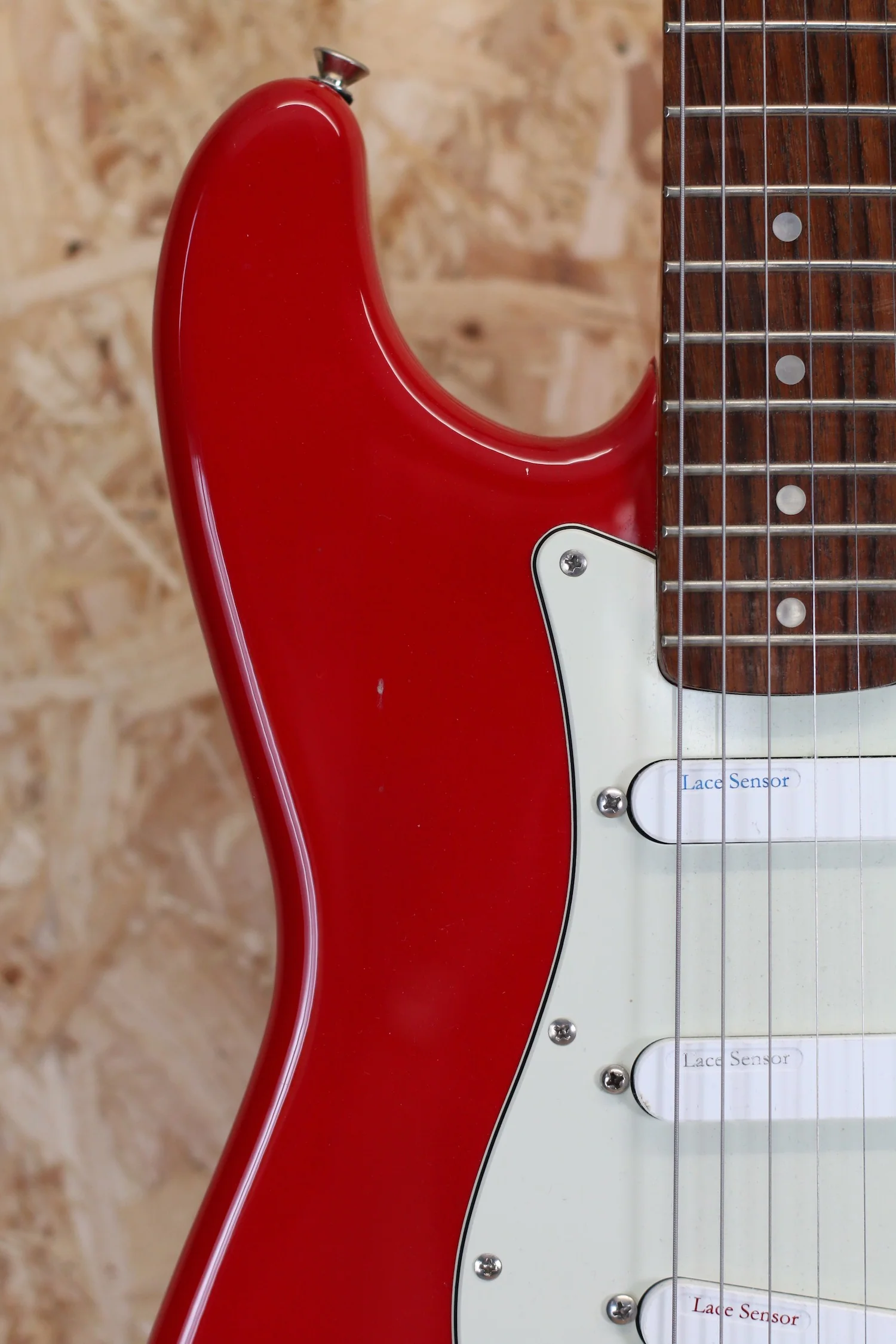 2002 Squier Affinity Stratocaster in  Red c/w Lace Sensor Pickups - Pre-Owned - Image 4