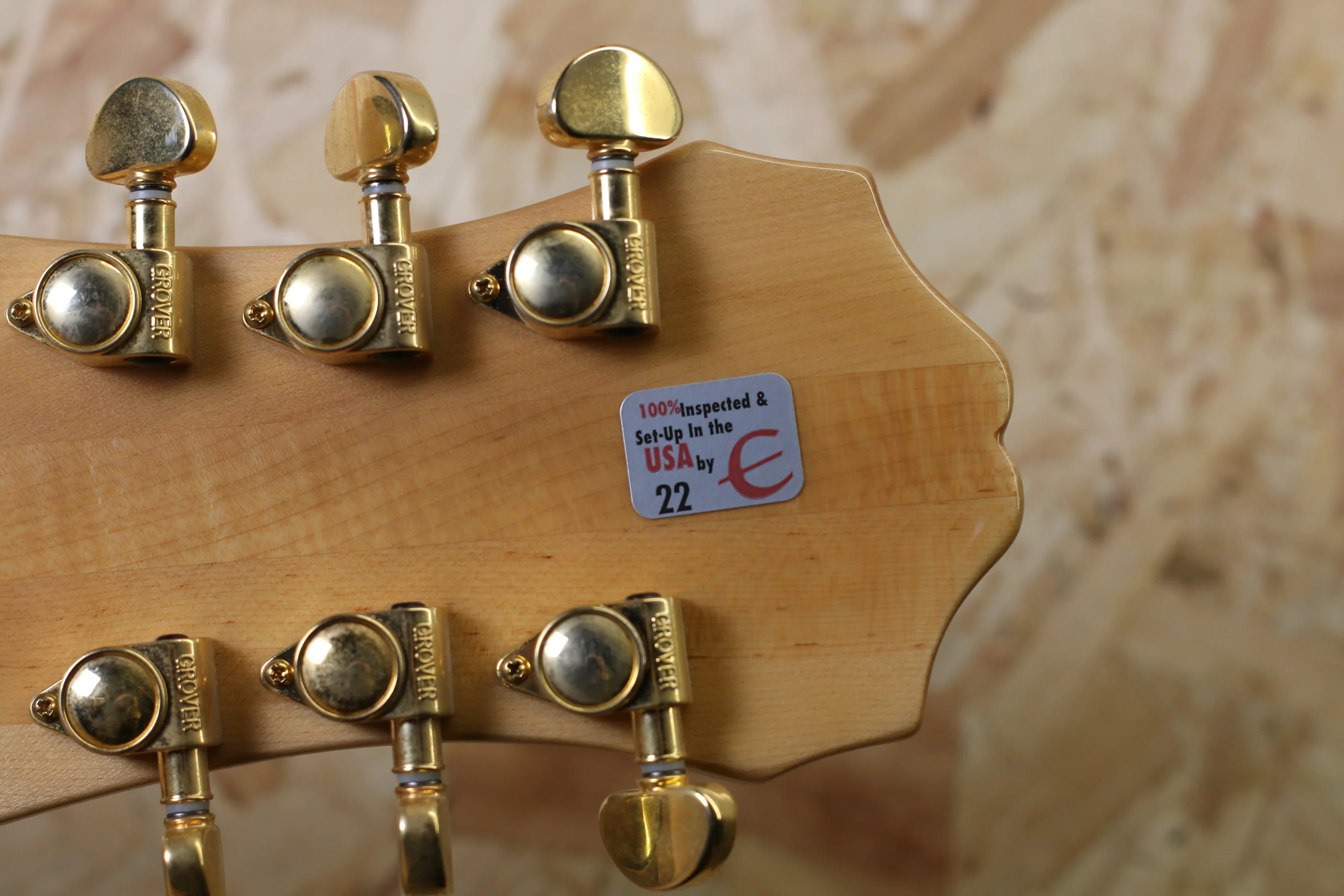 2006 Epiphone Joe Pass Emperor II w/Epiphone Hard Case - Natural Blonde - Pre-Owned - Image 14