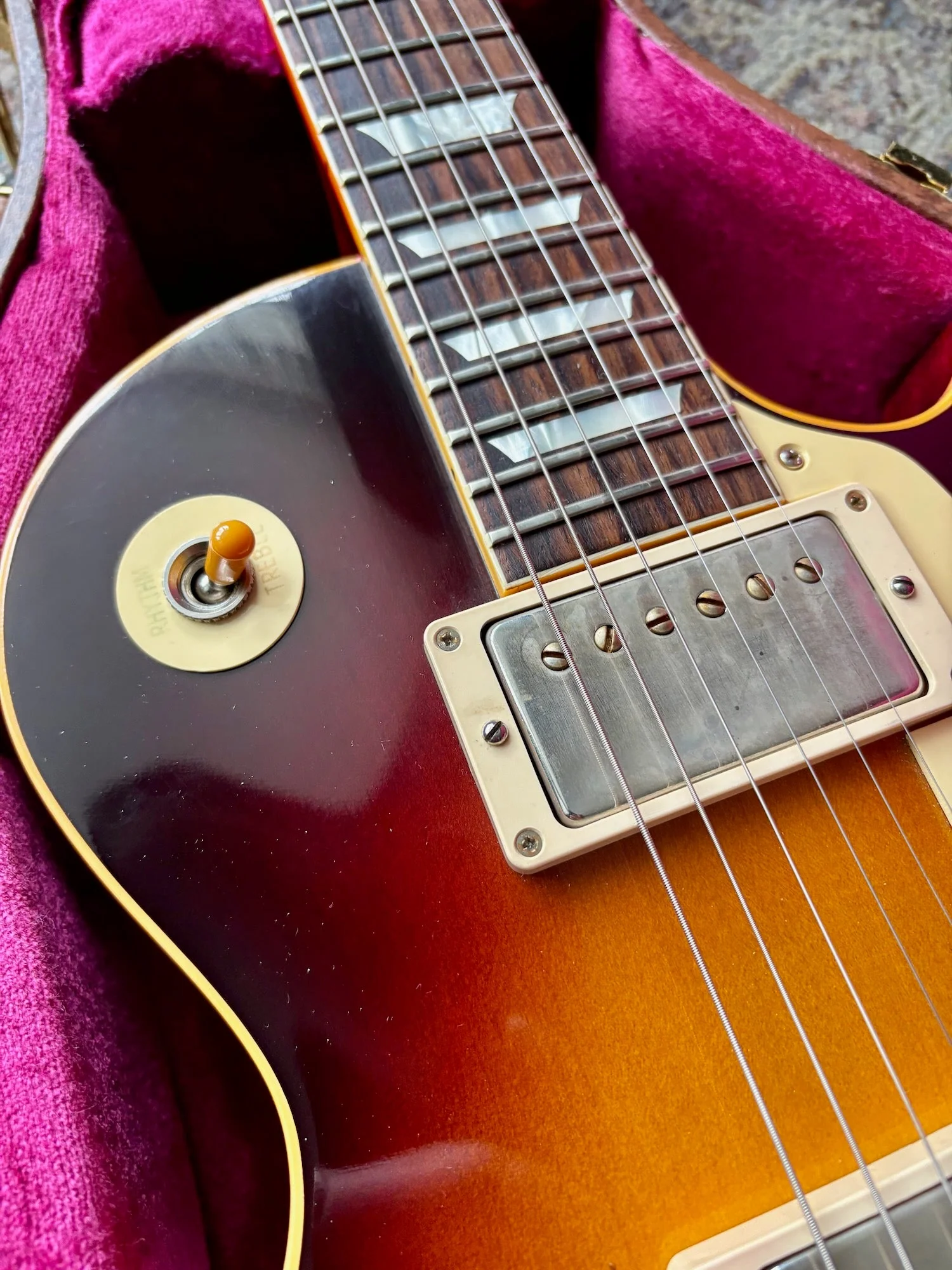 2017 Gibson Les Paul Custom Shop R8 1958 Historic Re-issue - Bourbon Burst - VOS - Image 8