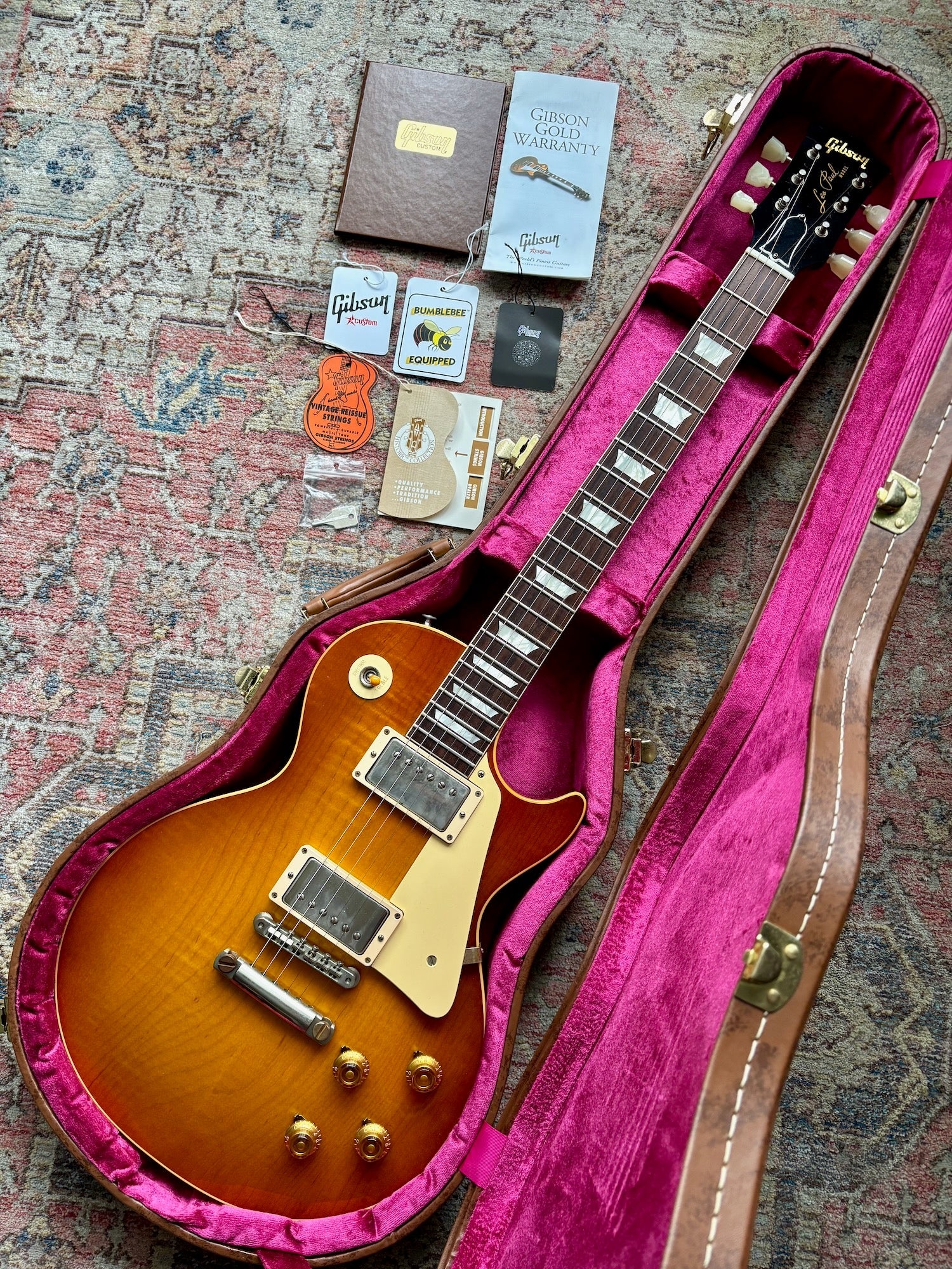 2017 Gibson Les Paul Custom Shop R8 1958 Historic Re-issue - Honey Burst - VOS - Image 2