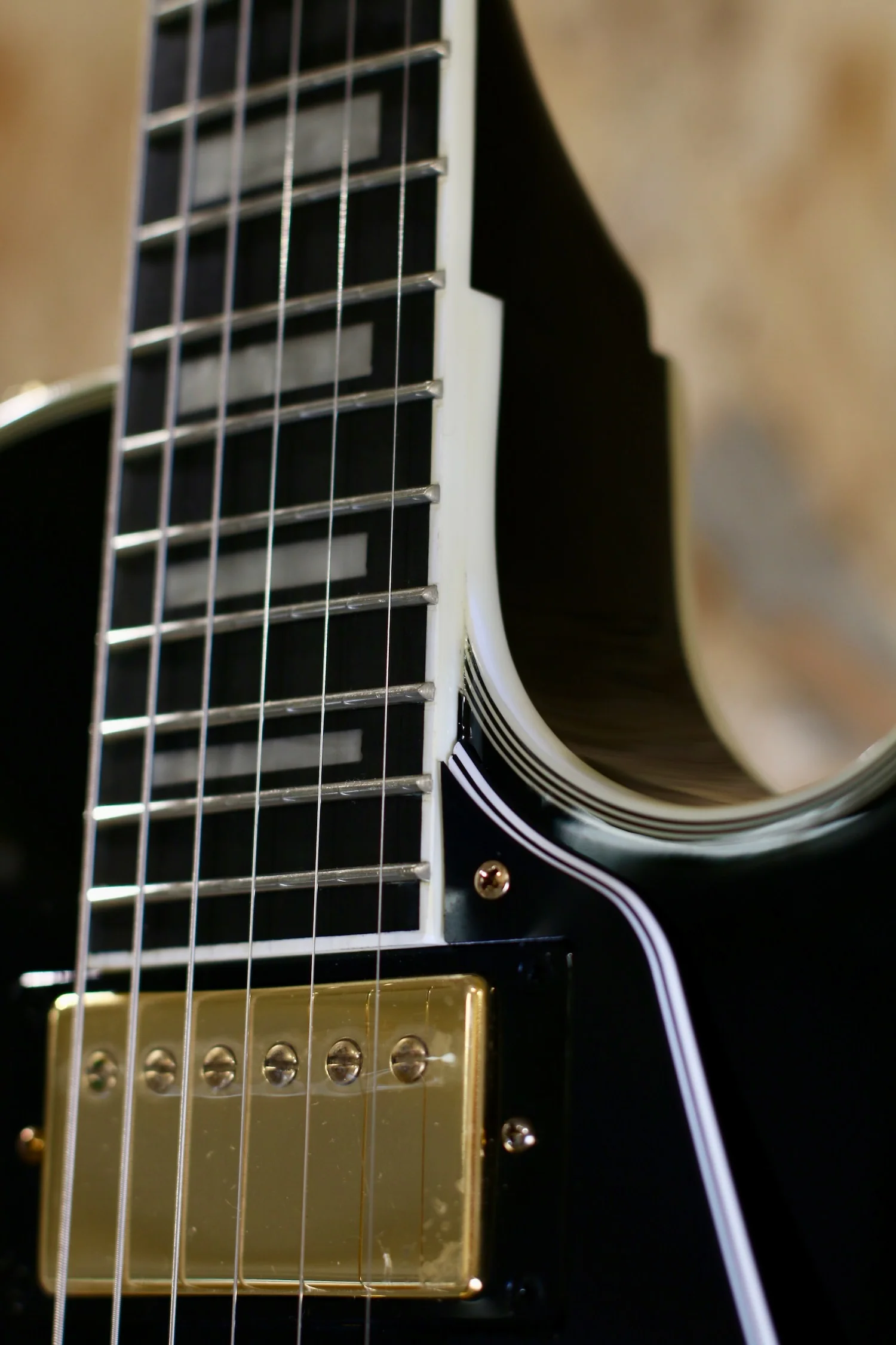 2020 Epiphone Les Paul Custom Ebony w/Hardcase - Pre-Owned - Image 16