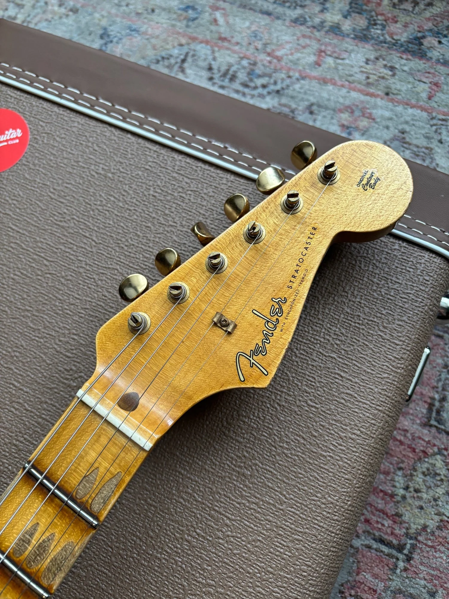 2024 Fender Stratocaster 1957 Custom Shop Relic Limited Edition Black with Gold Hardware w/OHSC - Image 12