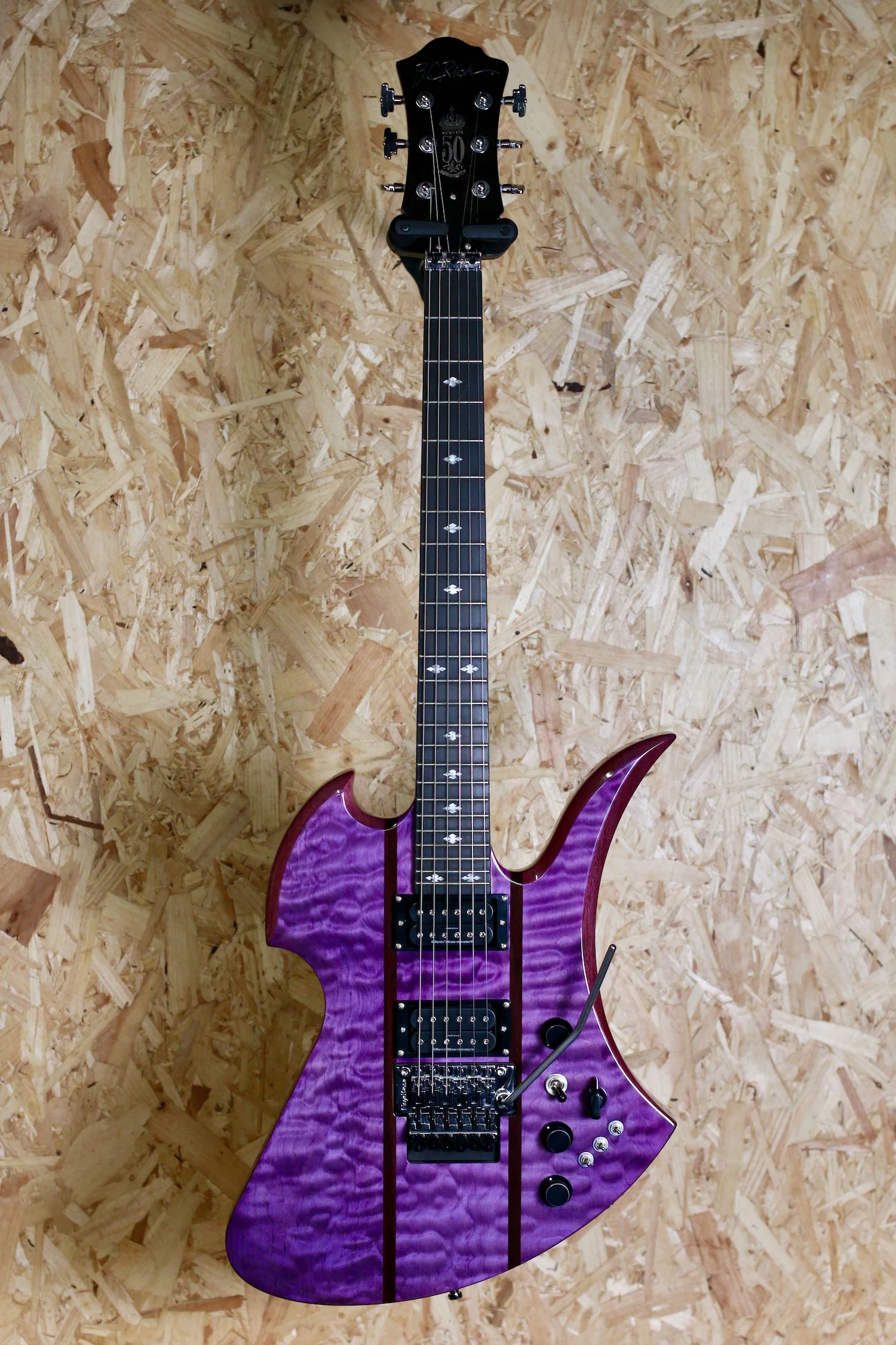 BC Rich Legacy Series Mockingbird ST with Floyd Rose in Transparent Purple - Pre-Owned - Image 8