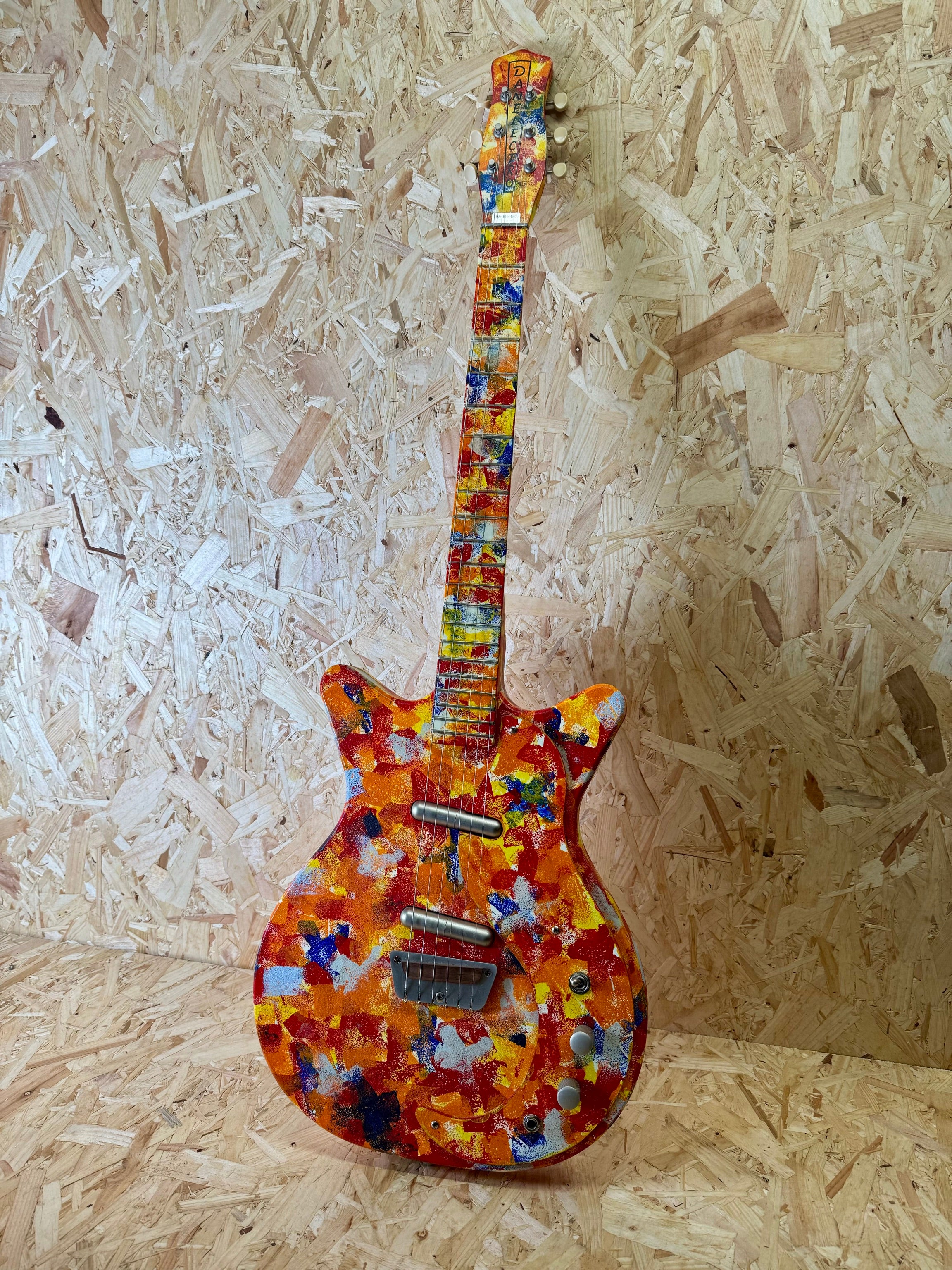 ON HOLD - Danelectro '59 DC Original Spec Limited Edition Psychedelic Guitar Hand Painted 69/200 - Pre-Owned - Image 2