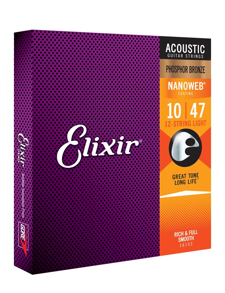 Elixir - 12-String Acoustic Strings Nanoweb Phosphor Bronze Light 10-47 - Image 3