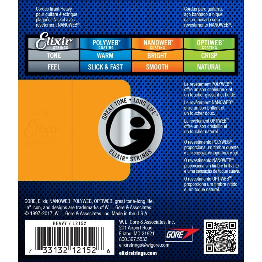 Elixir - Electric NanoWeb Heavy Strings 12 - 52 - Image 2
