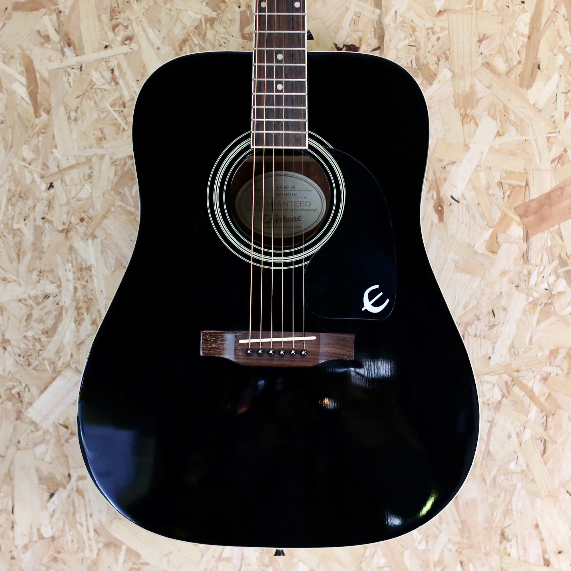 Epiphone DR-100 EB Dreadnought Acoustic in Black - Pre-owned - Image 14