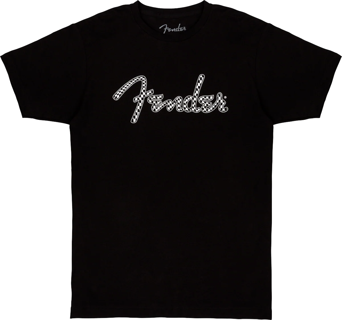 Fender® Spaghetti Wavy Checker Logo Tee, Black