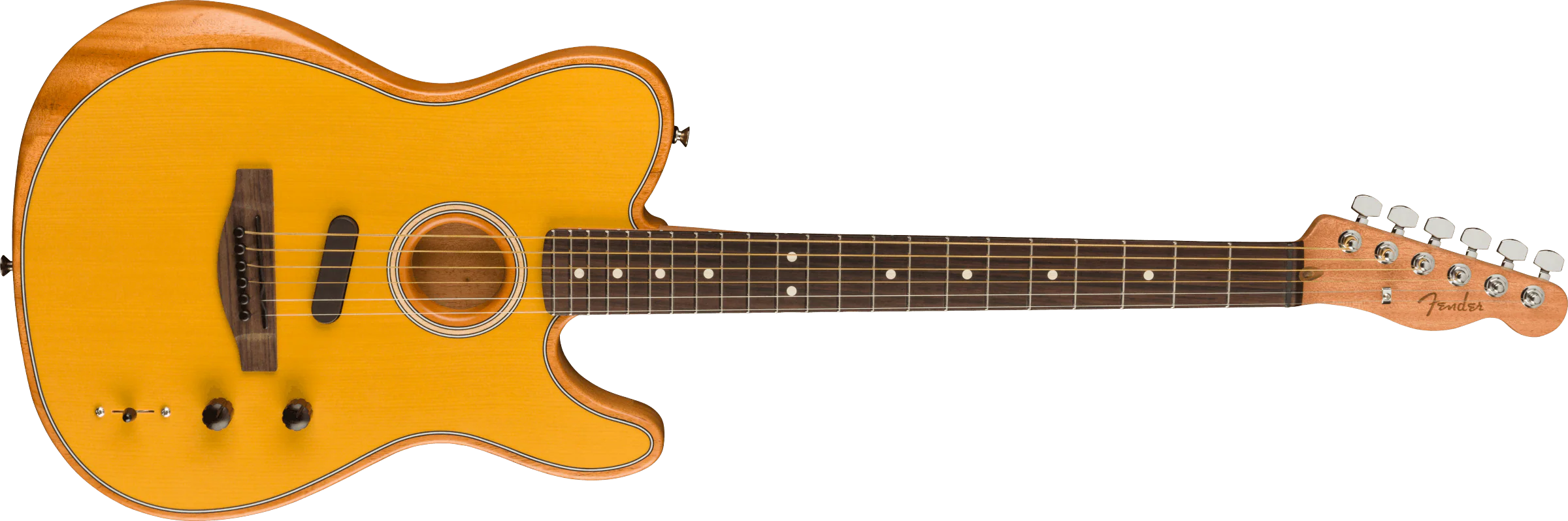 Fender Acoustasonic® Player Telecaster®, Rosewood Fingerboard, Butterscotch Blonde - Image 4