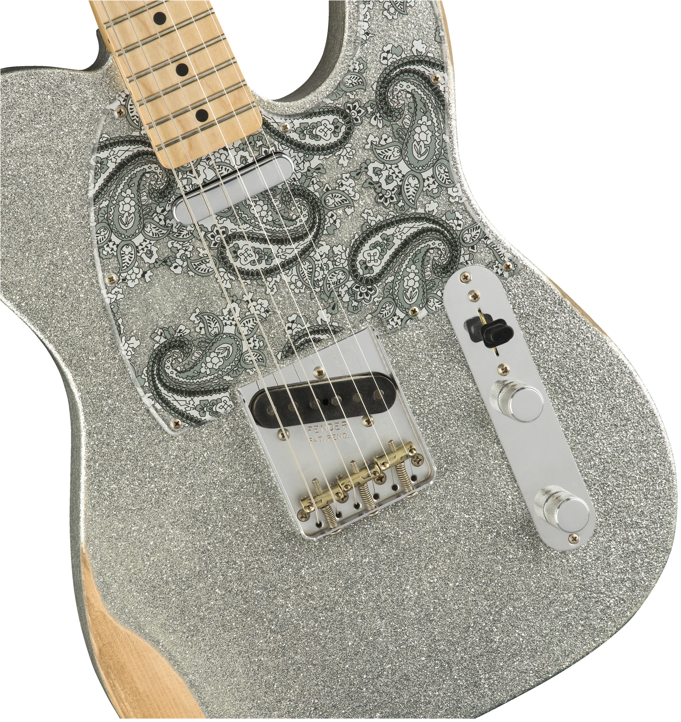 Fender Brad Paisley Telecaster®, Maple, Silver Sparkle *Includes Setup - Image 4