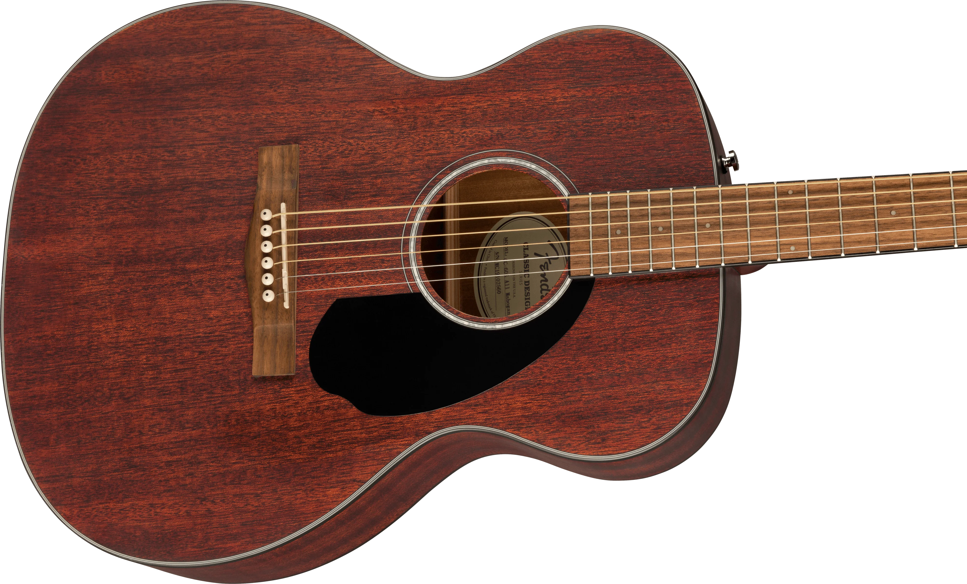 Fender CC-60S Concert All Mahogany, Walnut Fingerboard, Natural - Image 7