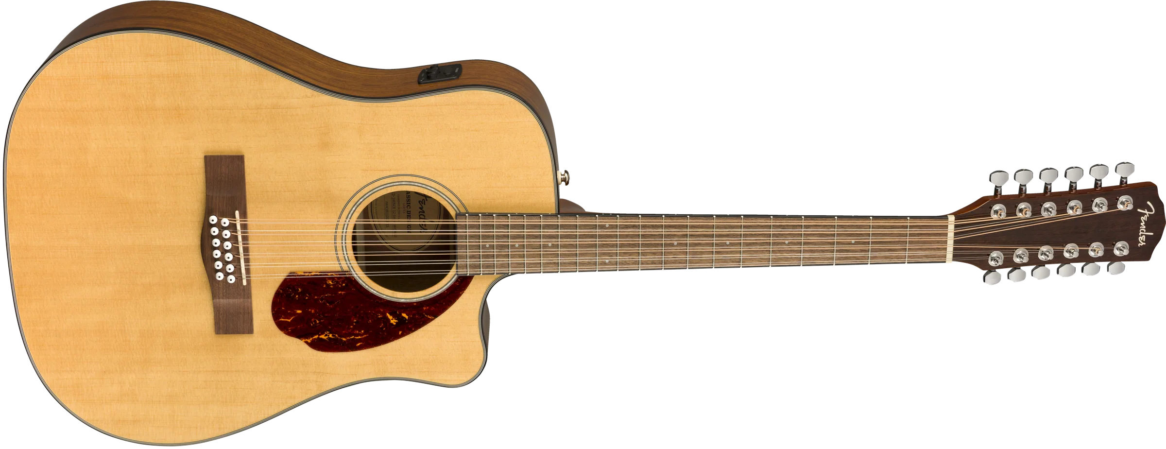 Fender CD-140SCE 12-String, Walnut Fingerboard, Natural w/Case - Image 3