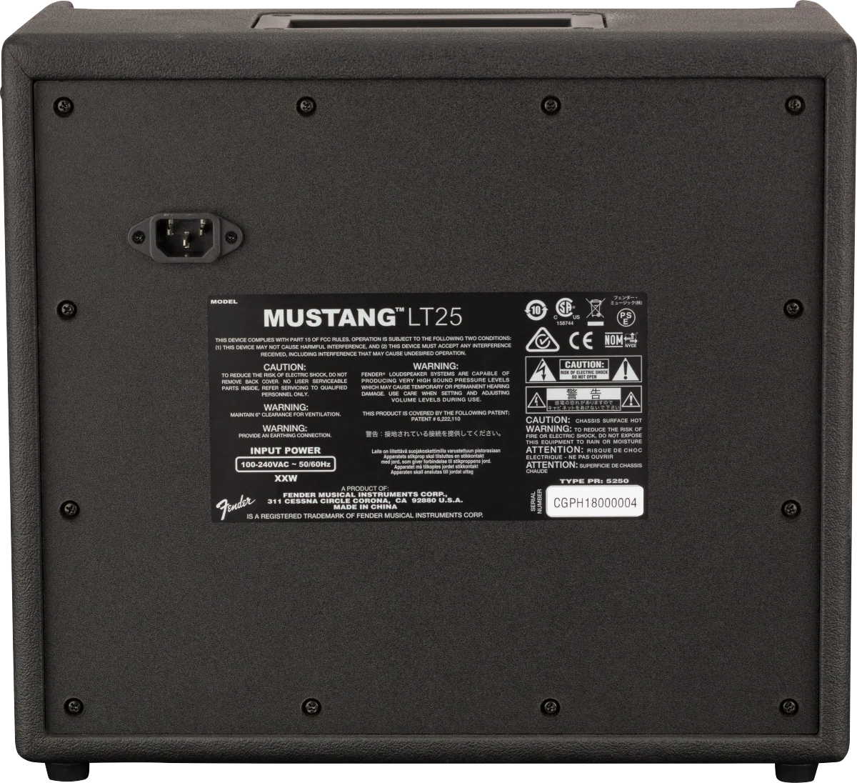 Fender Mustang™ LT25, 230V Electric Guitar Modelling Combo Amp with Effects - Image 4