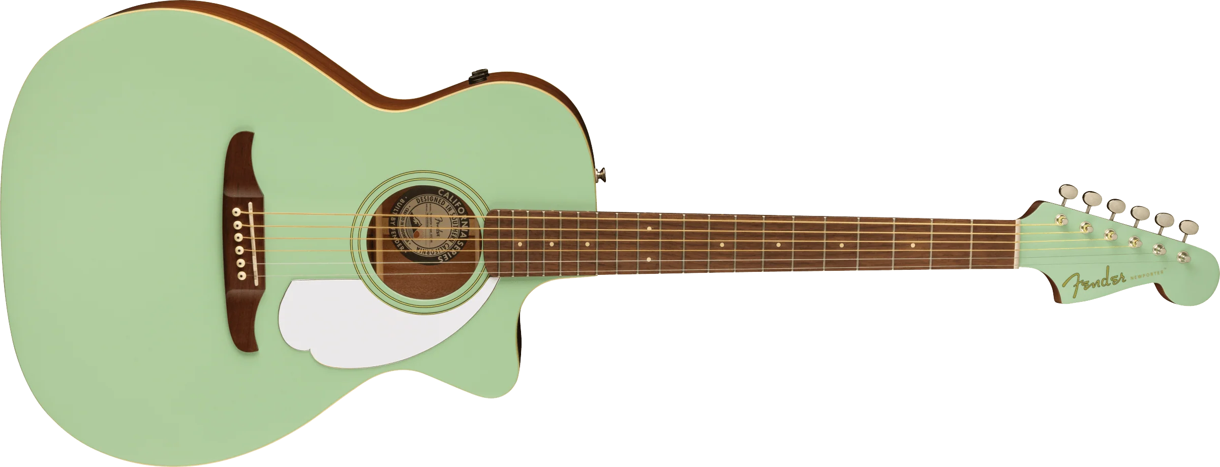Fender Newporter Player, Walnut Fingerboard, White Pickguard, Surf Green - Image 3
