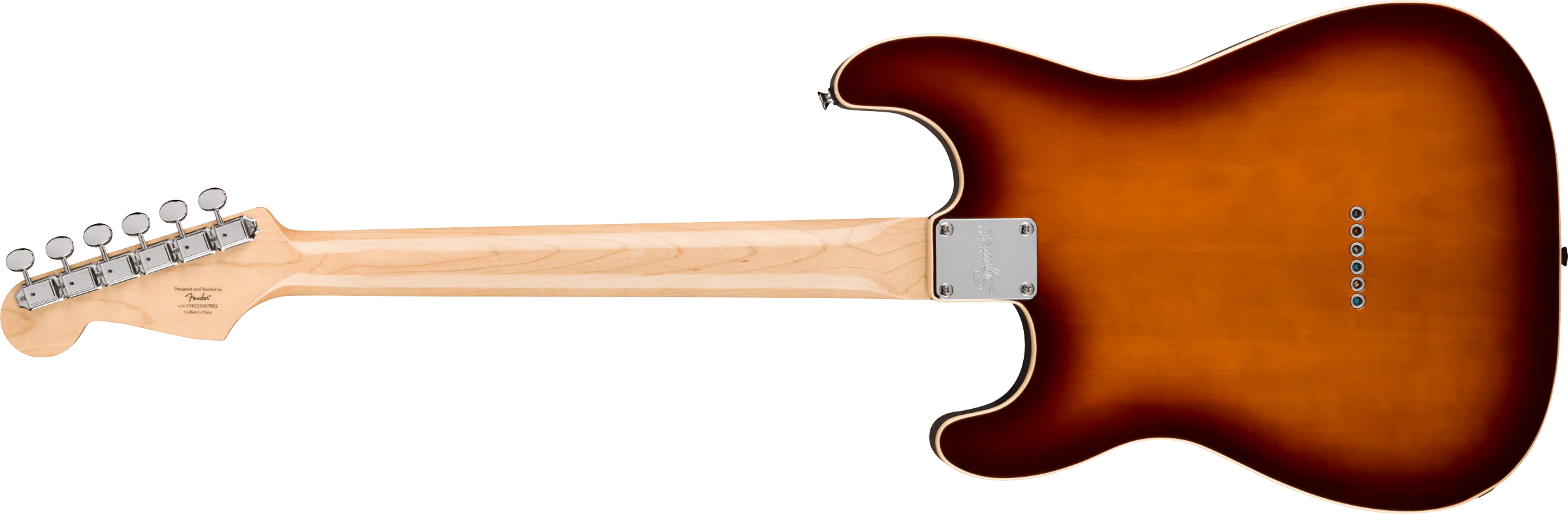 Fender Squier Paranormal Custom Nashville Stratocaster®, Laurel Fingerboard, Black Pickguard, Chocolate 2-Color Sunburst - Image 2