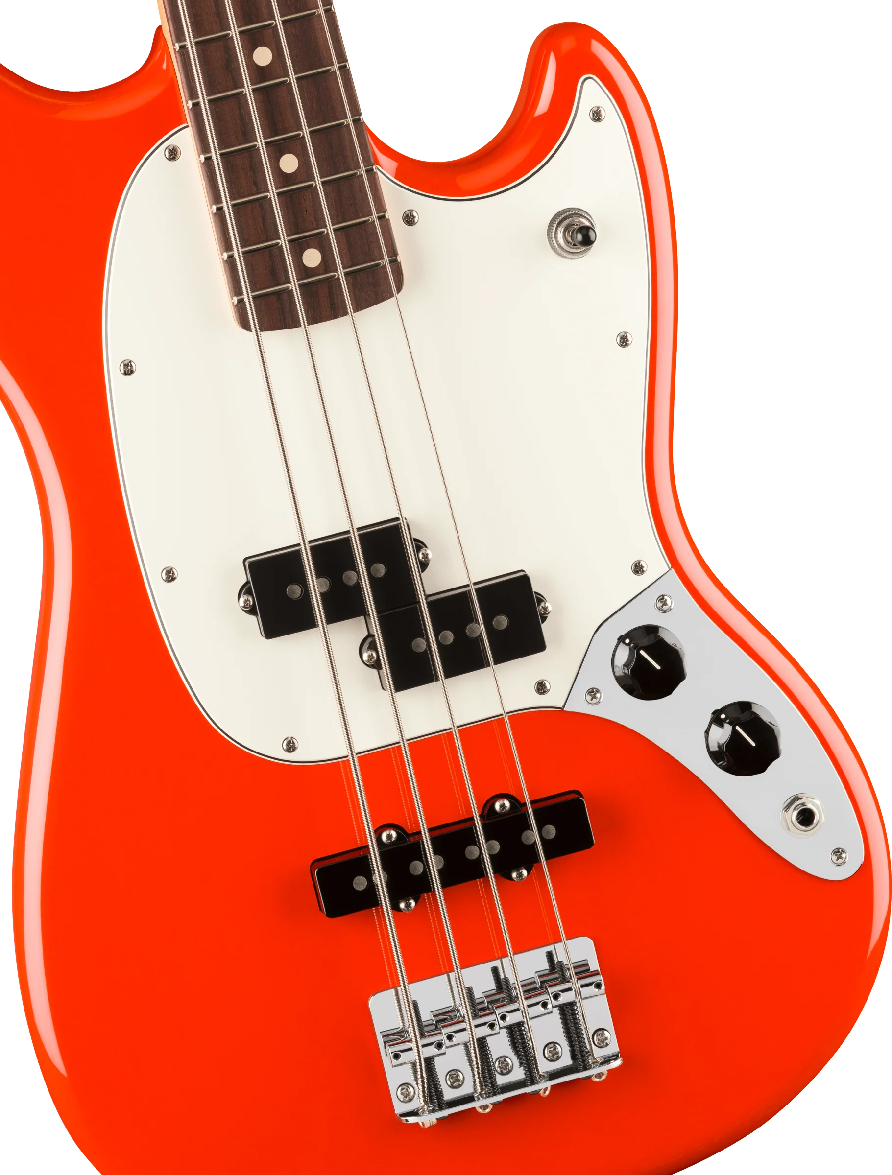 Fender Player II Mustang® Bass PJ, Rosewood Fingerboard, Coral Red - Image 3
