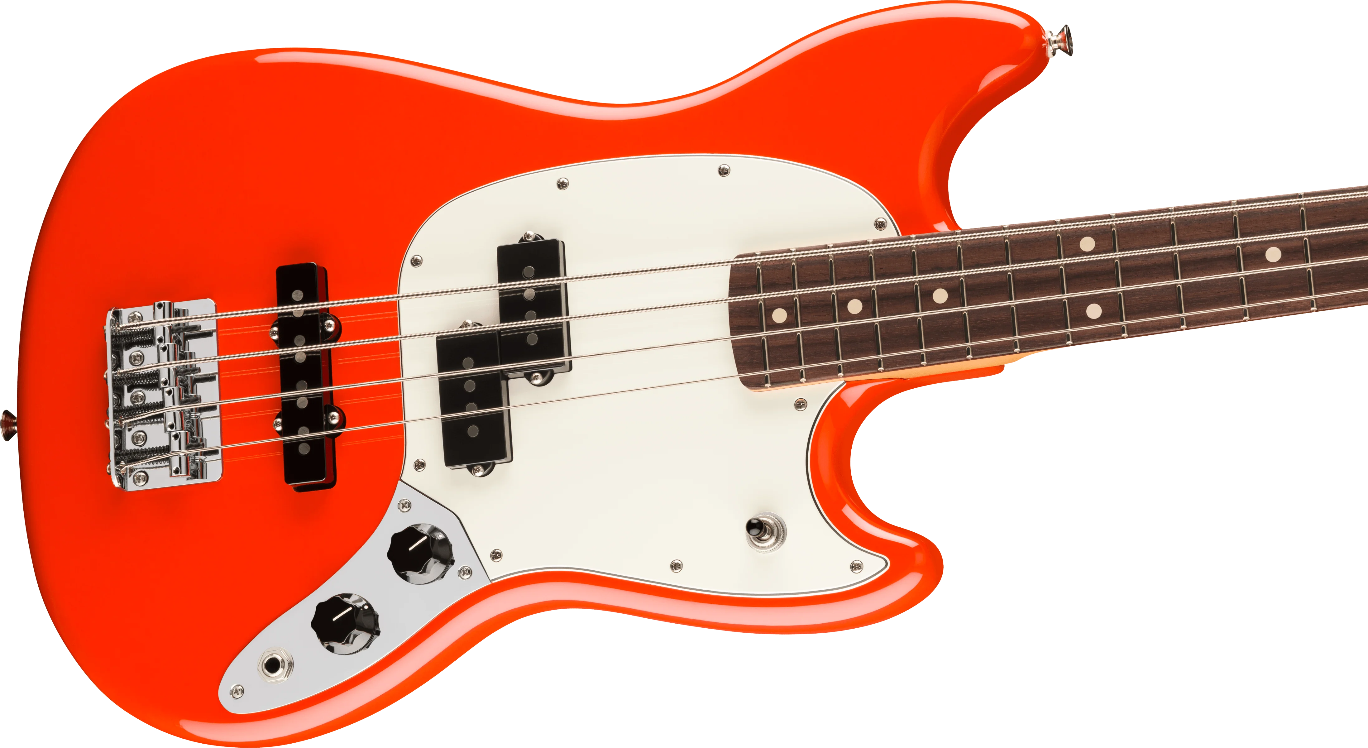 Fender Player II Mustang® Bass PJ, Rosewood Fingerboard, Coral Red - Image 4