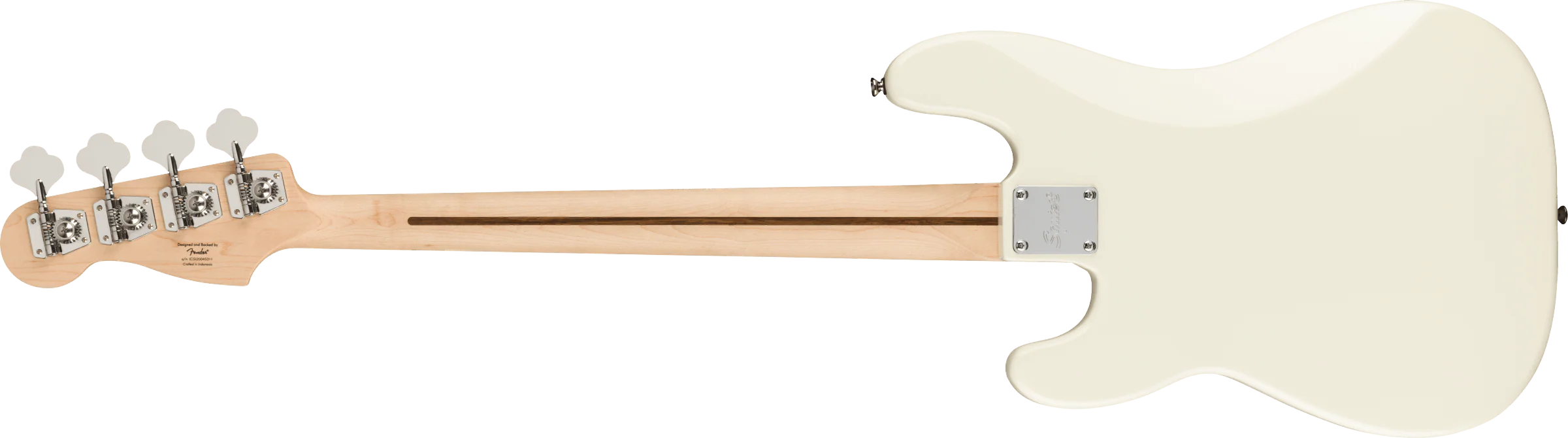 Fender Squier Affinity Series® Precision Bass® PJ, Maple Fingerboard, Black Pickguard, Olympic White - Image 2