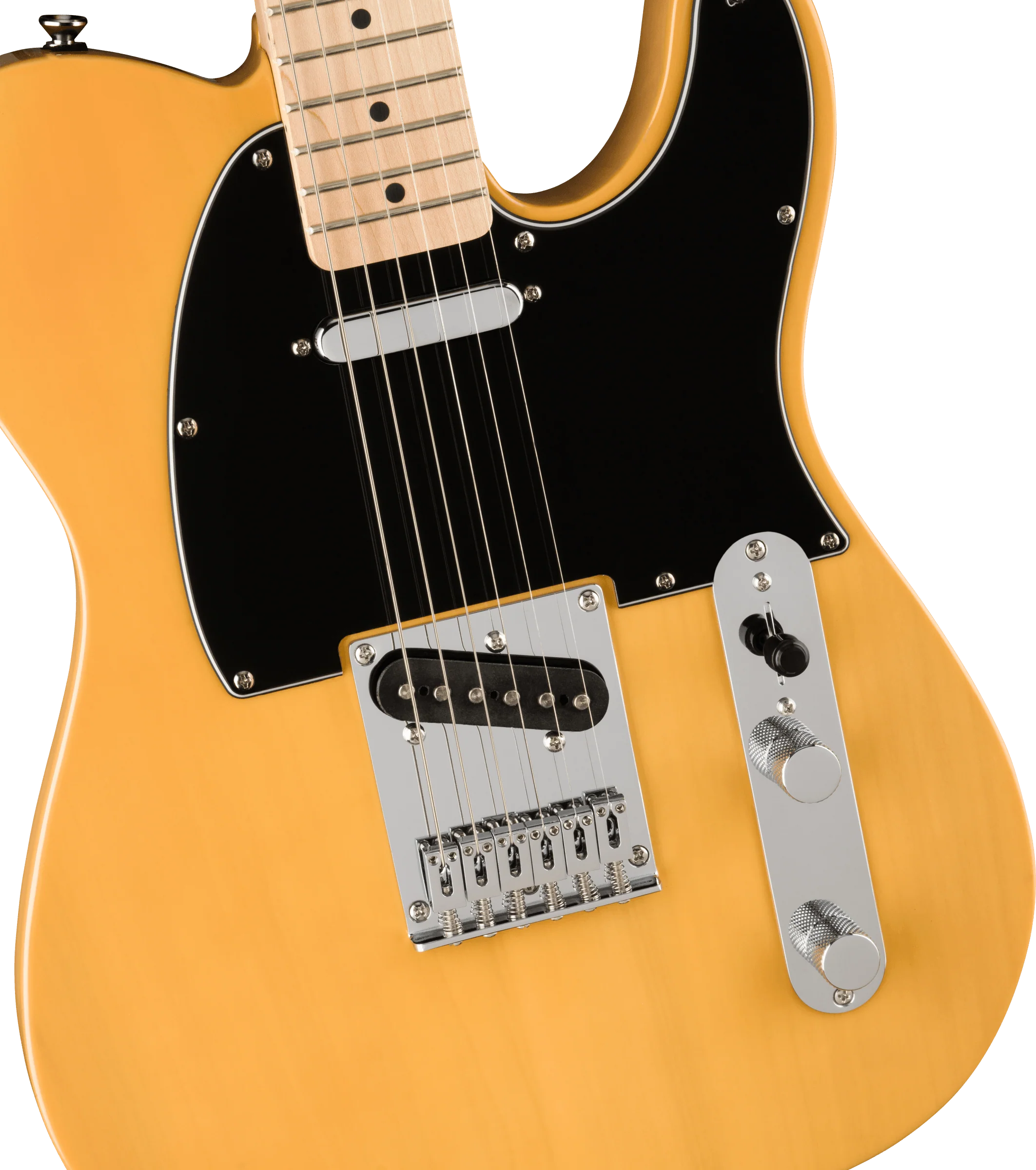 Fender Squier Affinity Series™ Telecaster®, Maple Fingerboard, Black Pickguard, Butterscotch Blonde - Image 3