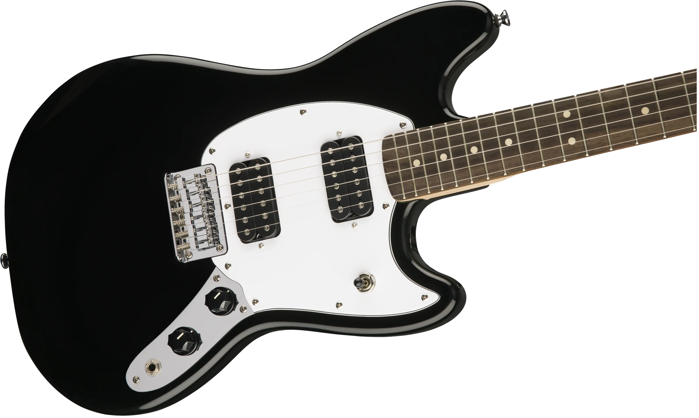 Fender Squier Bullet® Mustang® HH, Laurel Fingerboard, Black 24" Short Scale - Image 3
