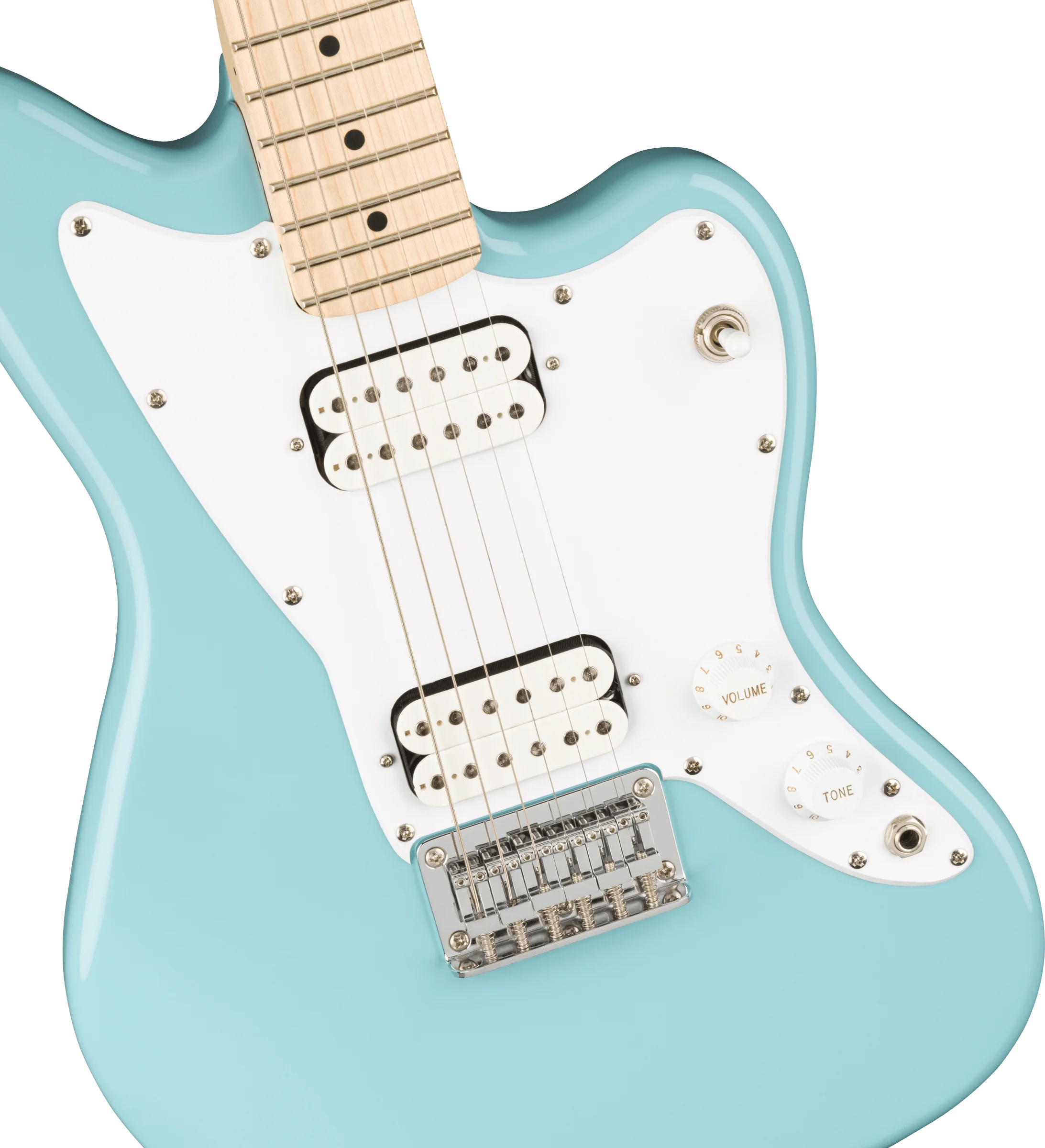 Fender Squier Mini Jazzmaster® HH, Maple Fingerboard, Daphne Blue - Image 3
