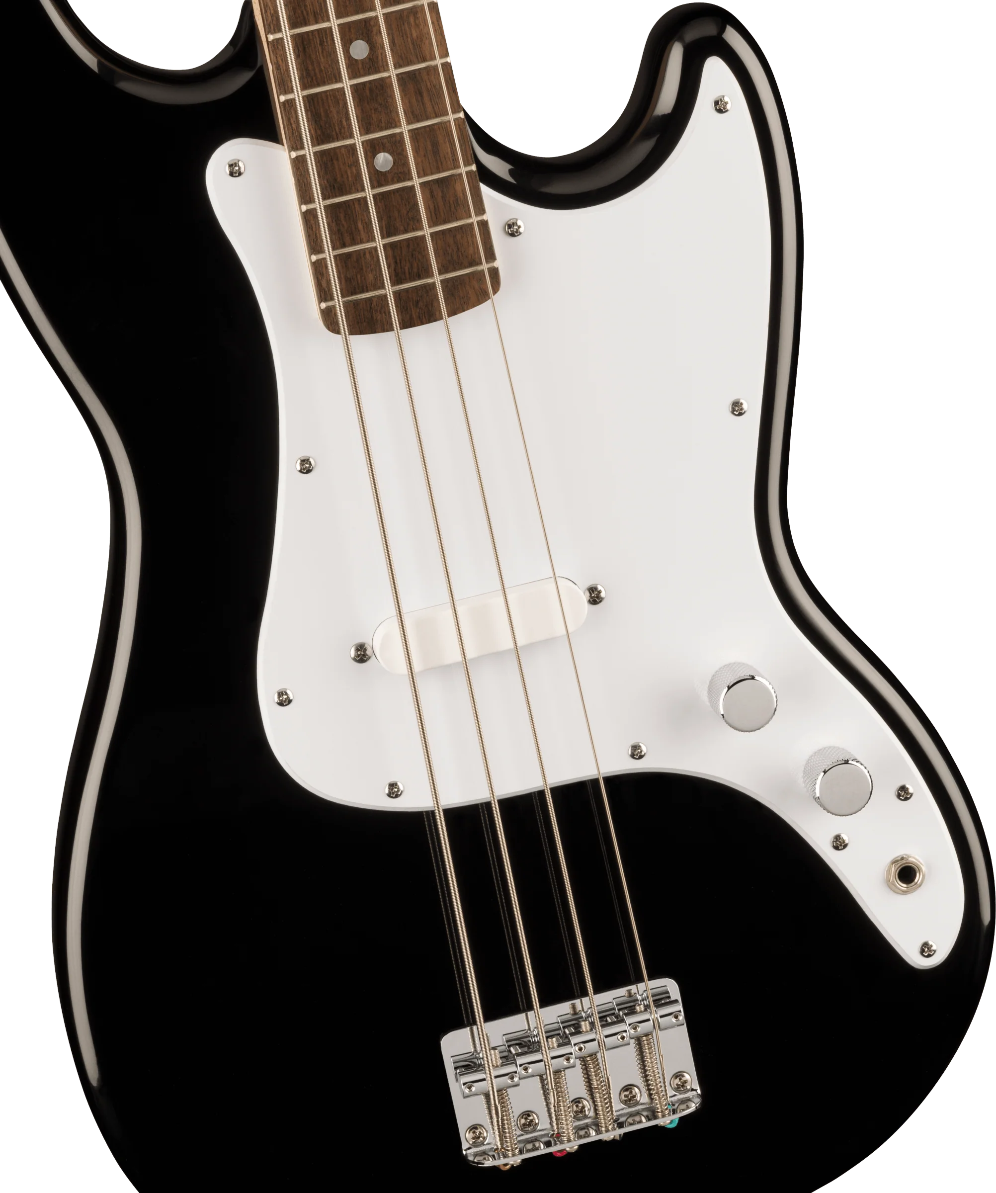 Fender Squier Sonic™ Bronco™ Bass, Laurel Fingerboard, White Pickguard, Black - Image 3