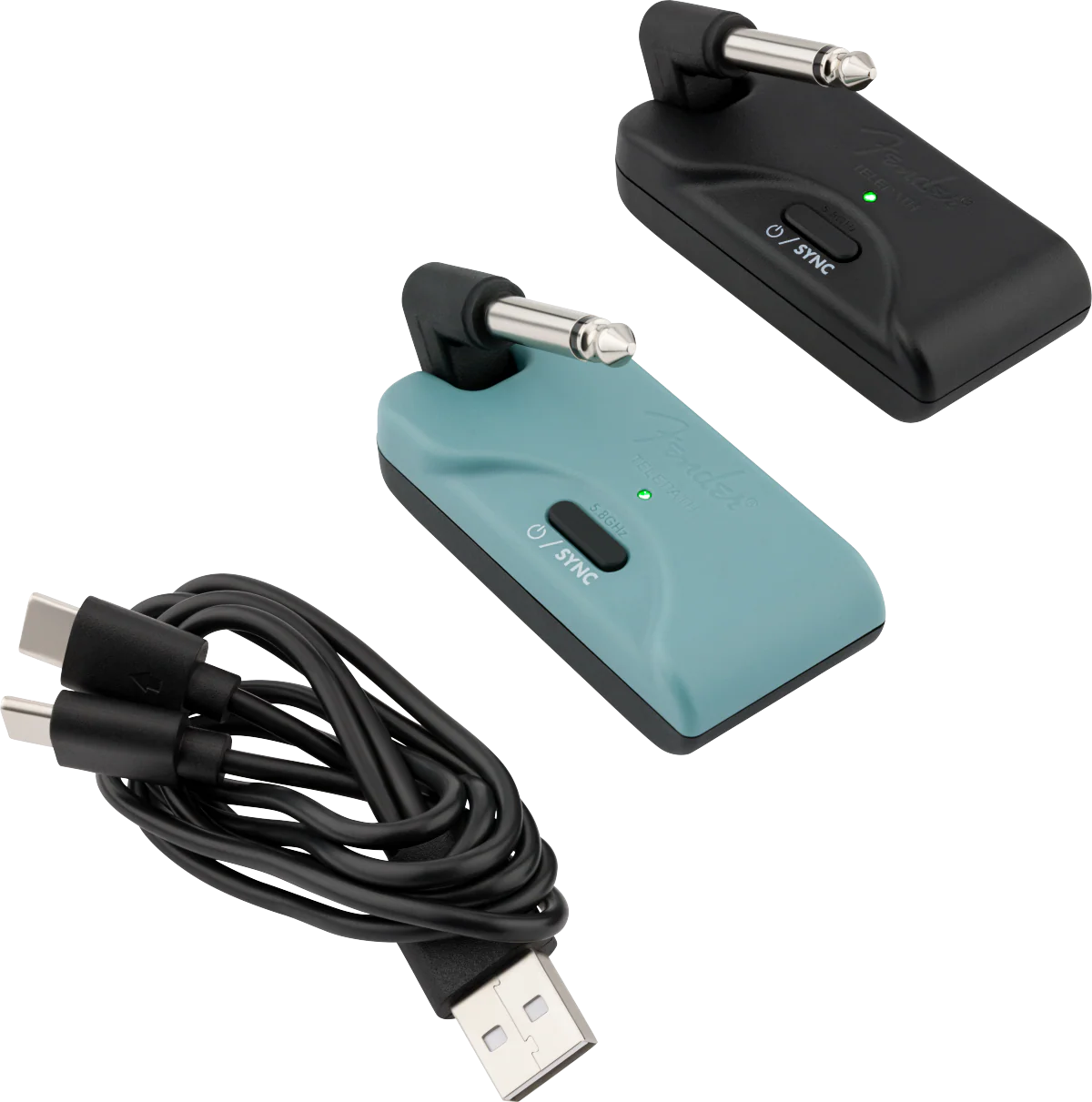 Fender Telepath™ Wireless System, Mystic Ice Blue and Black - Image 2