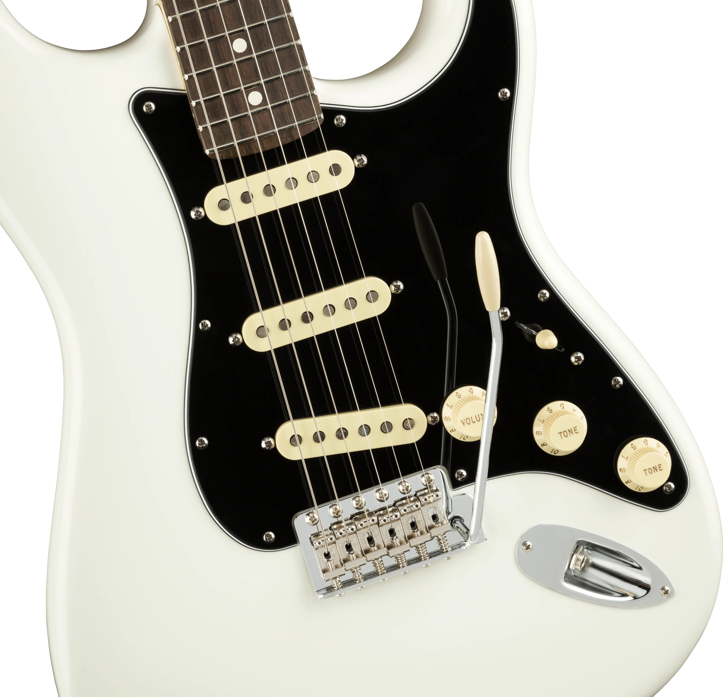 Fender USA American Performer Stratocaster®, Rosewood Fingerboard, Arctic White - Image 4