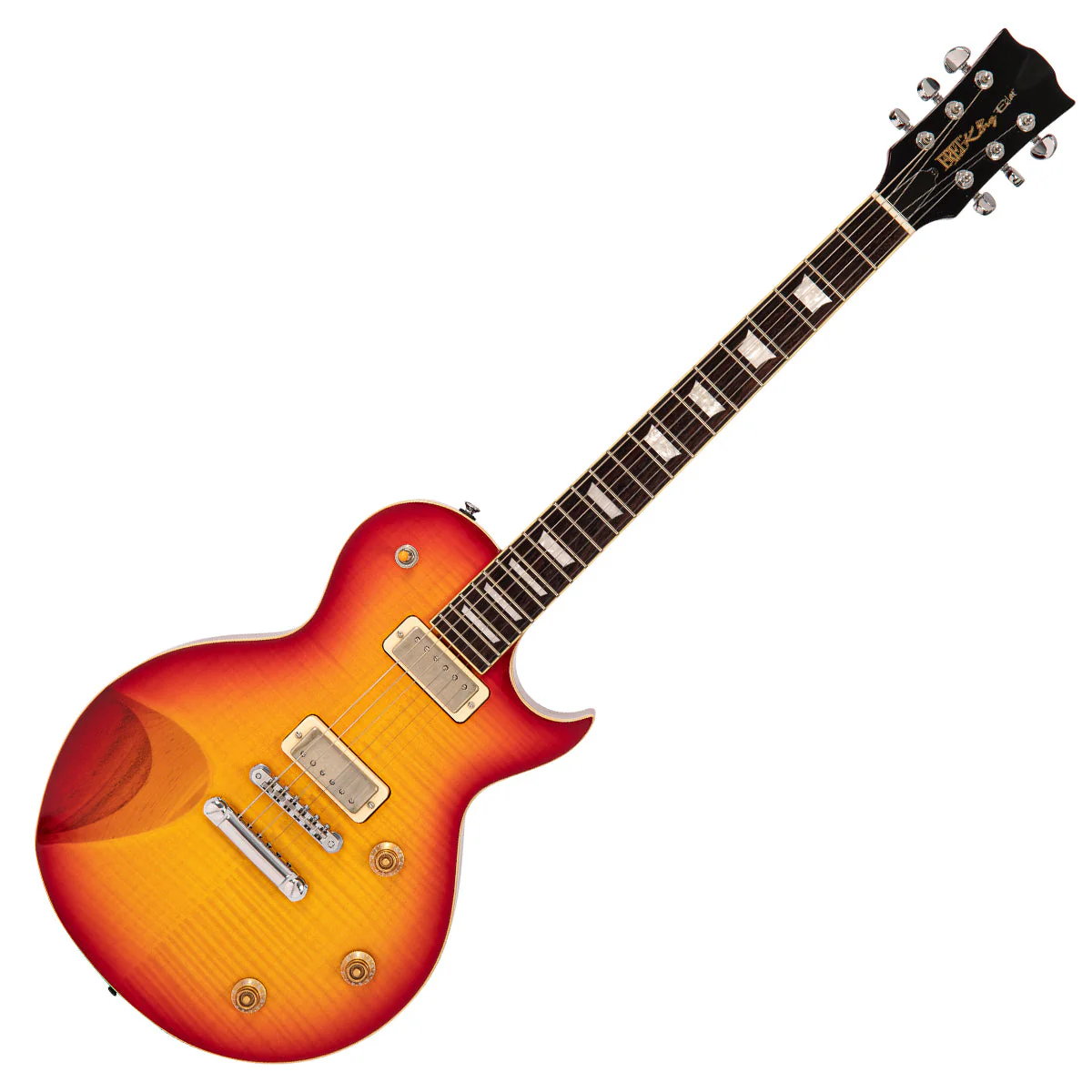 Fret-King Eclat Custom ~ Flamed Cherry Sunburst - Image 3
