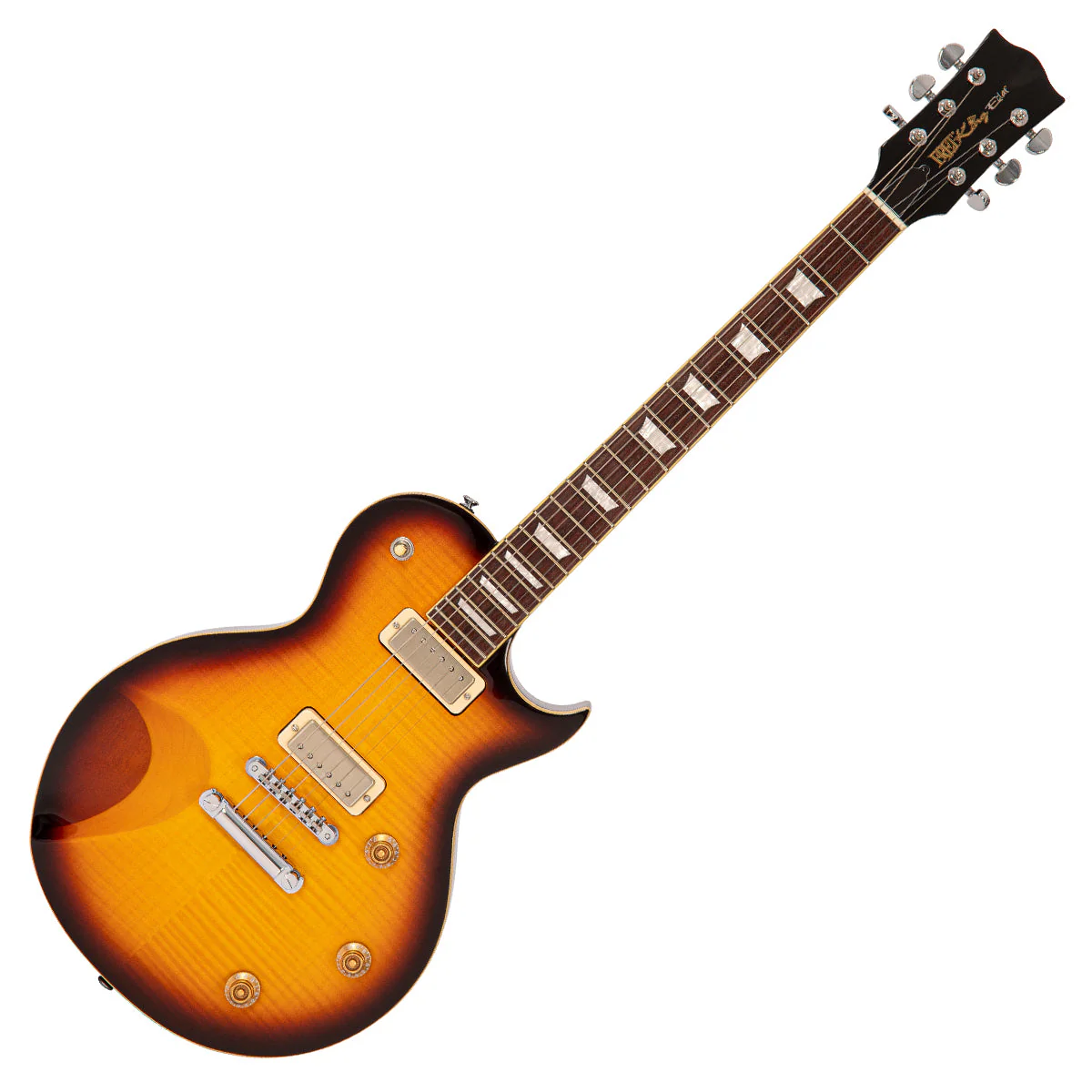 Fret-King Eclat Custom ~ Flamed Tobacco Sunburst - Image 3