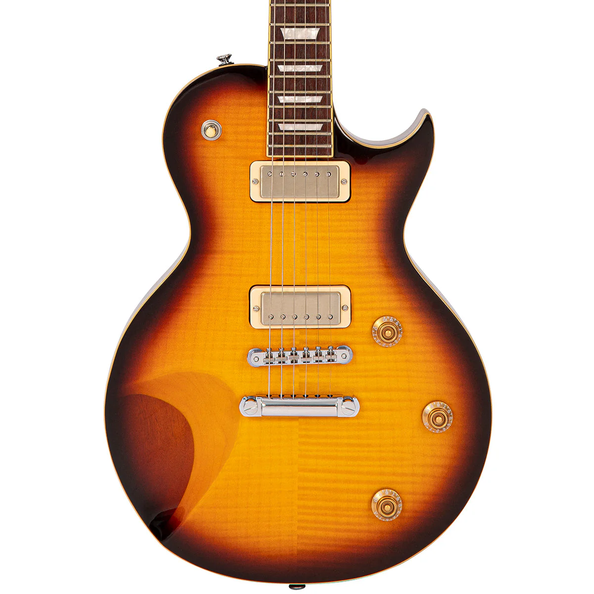 Fret-King Eclat Custom ~ Flamed Tobacco Sunburst - Image 4