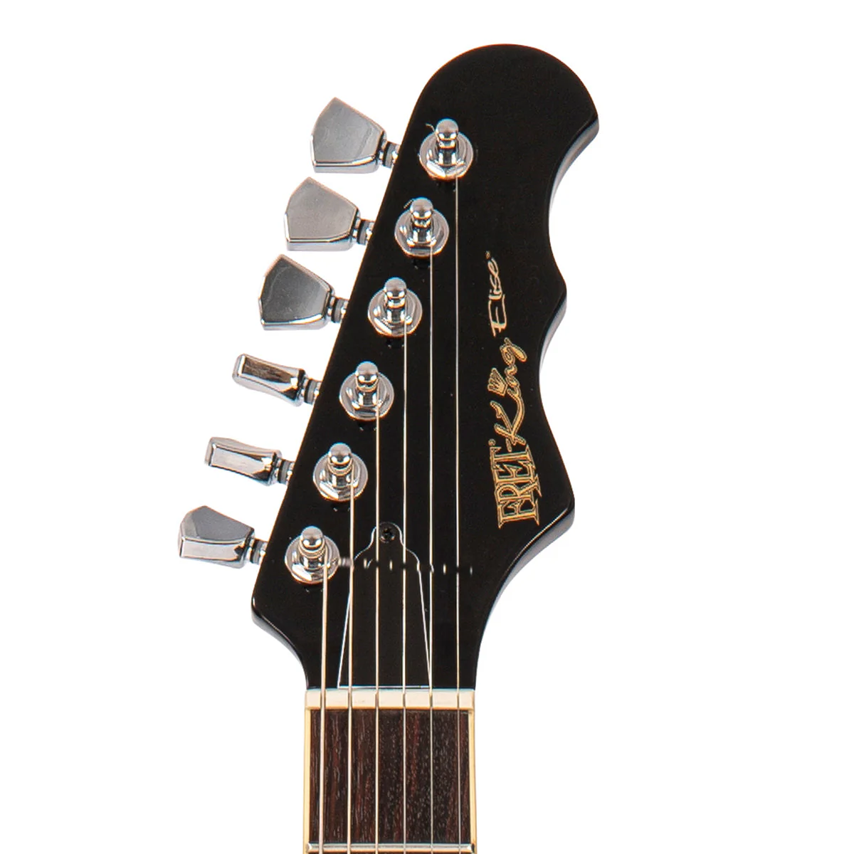Fret-King Elise Custom with vintage style Vibrato ~ Gloss Black - Image 6