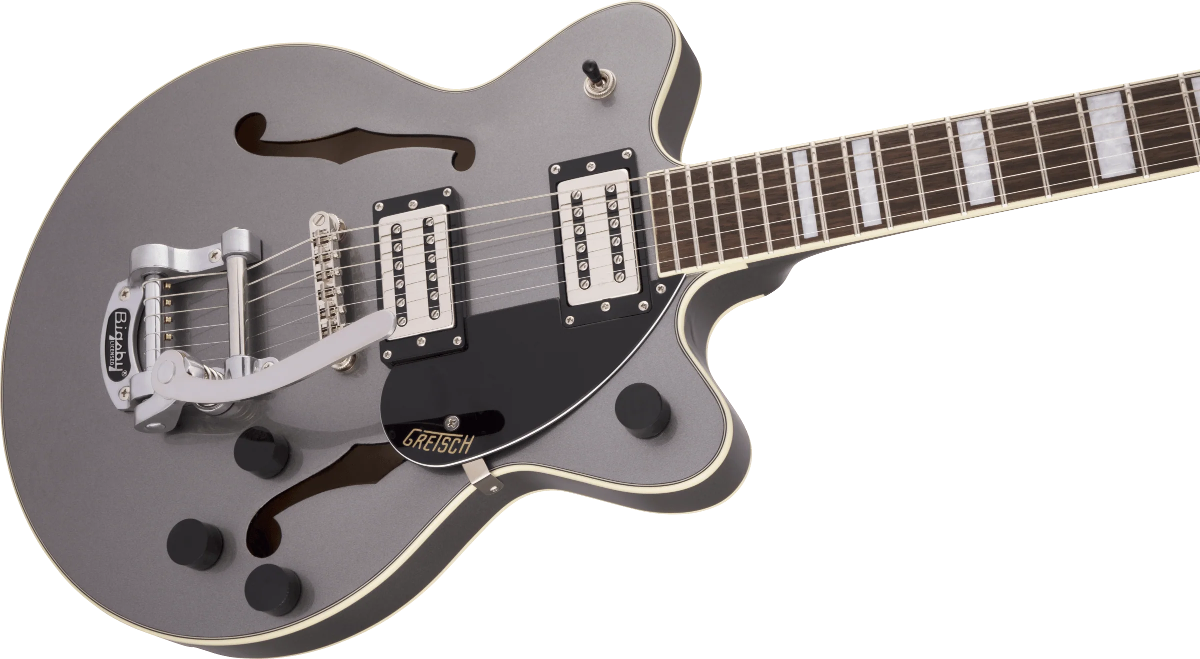 Gretsch G2655T Streamliner™ Center Block Jr. with Bigsby®, Broad'Tron™ BT-2S Pickups, Laurel Fingerboard, Phantom Metallic *SETUP PRICE - Image 3