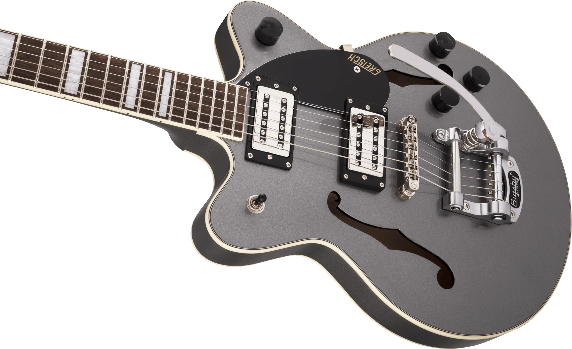 Gretsch G2655T Streamliner™ Center Block Jr. with Bigsby®, Broad'Tron™ BT-2S Pickups, Laurel Fingerboard, Phantom Metallic *SETUP PRICE - Image 5