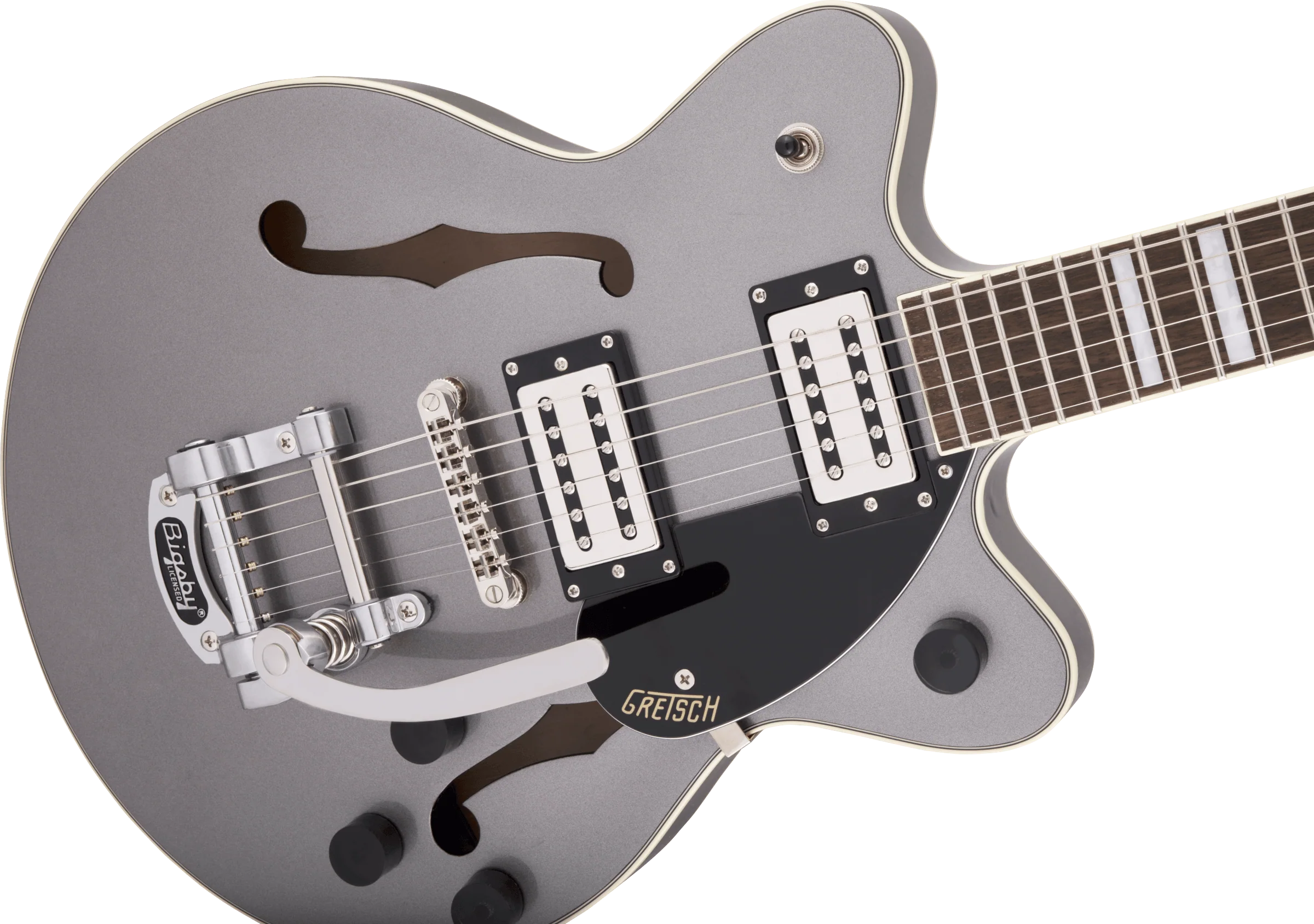 Gretsch G2655T Streamliner™ Center Block Jr. with Bigsby®, Broad'Tron™ BT-2S Pickups, Laurel Fingerboard, Phantom Metallic *SETUP PRICE - Image 6
