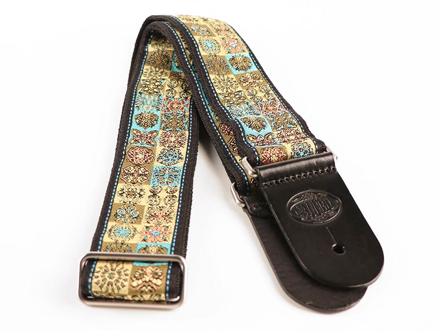 Vintage Jacquard Strap Multi Colour - Yellow/Blue - Image 3