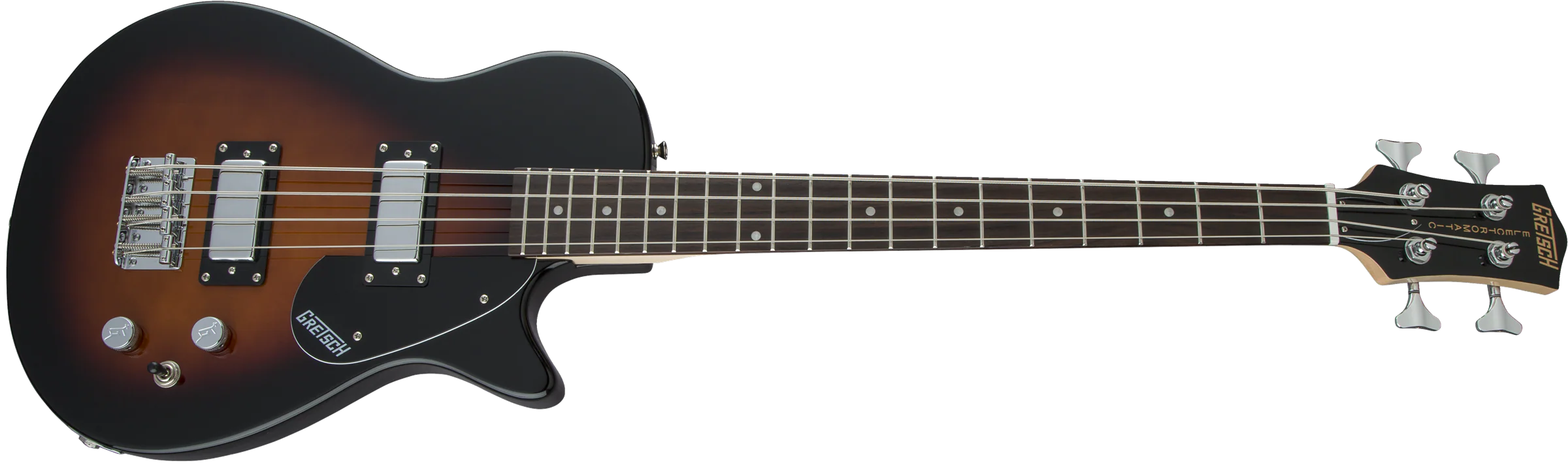 Gretsch G2220 Electromatic® Junior Jet™ Bass II Short-Scale, Black Walnut Fingerboard, Tobacco Sunburst - Image 3