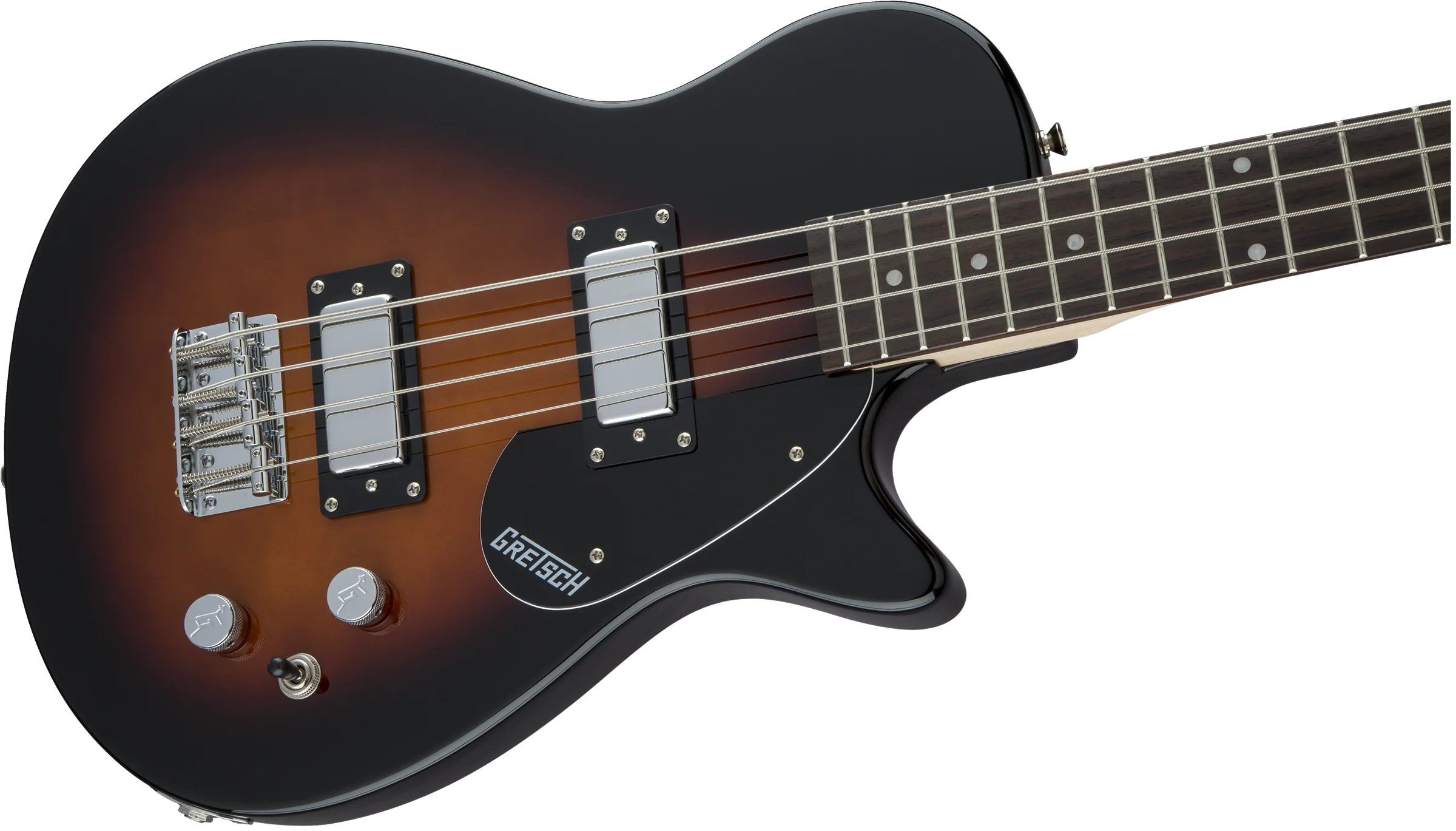 Gretsch G2220 Electromatic® Junior Jet™ Bass II Short-Scale, Black Walnut Fingerboard, Tobacco Sunburst - Image 5