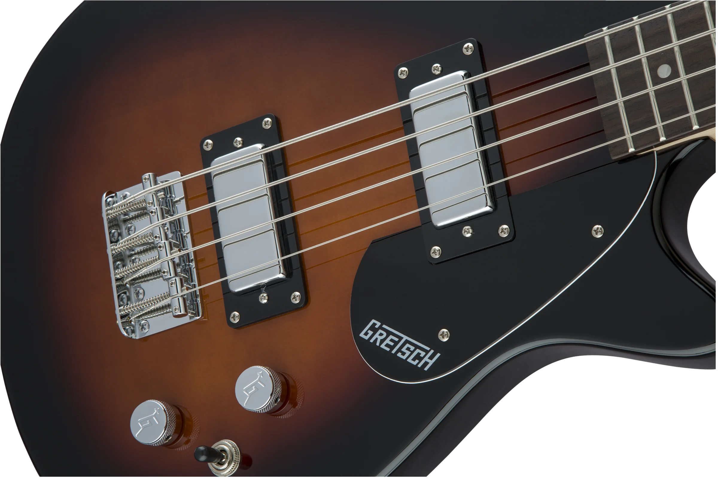 Gretsch G2220 Electromatic® Junior Jet™ Bass II Short-Scale, Black Walnut Fingerboard, Tobacco Sunburst - Image 6