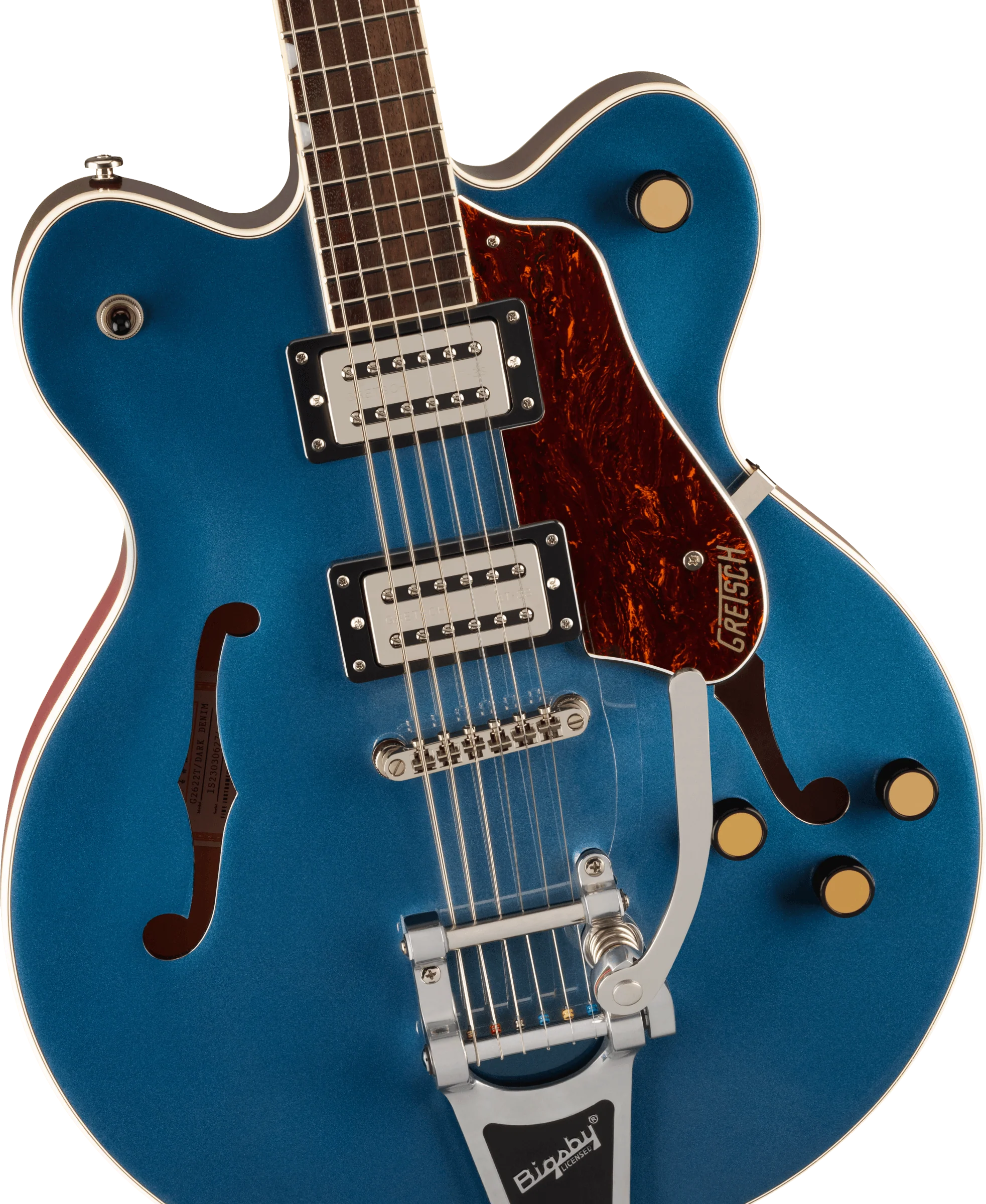 Gretsch G2622T Streamliner™ Center Block Double-Cut with Bigsby®, Laurel Fingerboard, Broad’Tron™ BT-3S Pickups, Dark Denim - Image 2