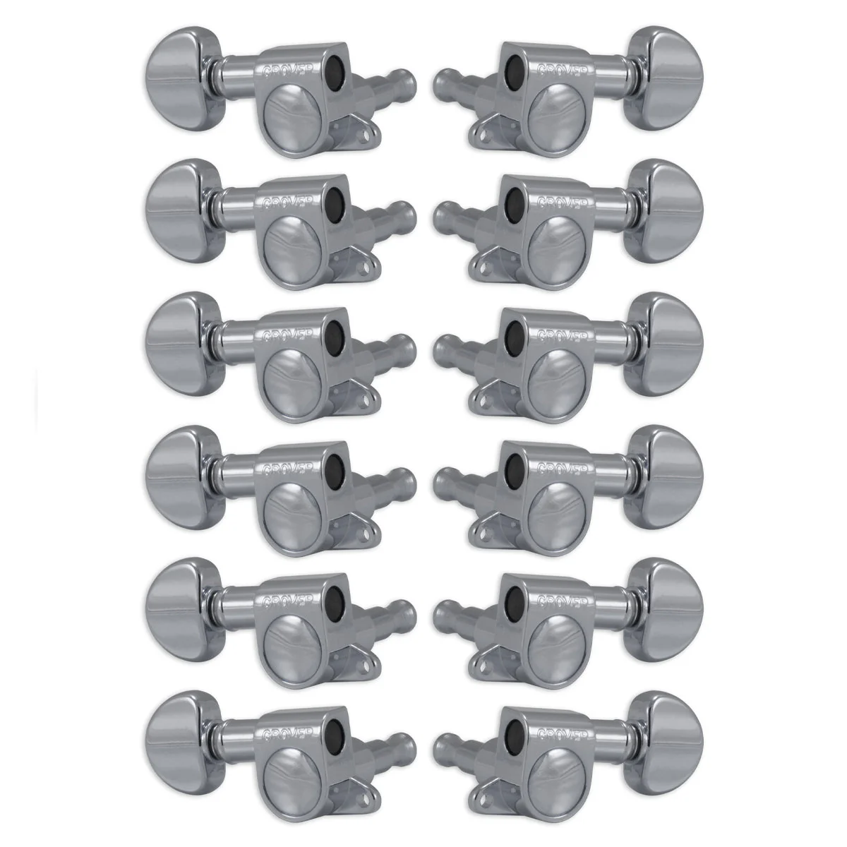 Grover Mini Rotomatics Machineheads 12 String ~ 6+6 ~ Chrome - Image 2