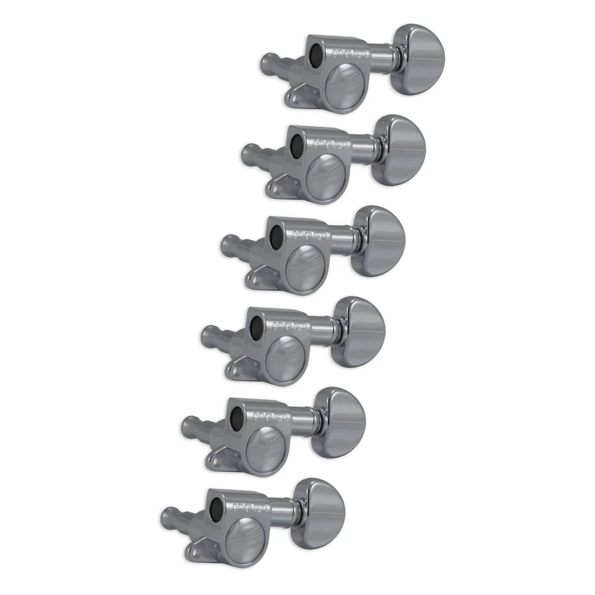 Grover Mini Rotomatics Machineheads ~ 6 in-line ~ Black Nickel - Image 2