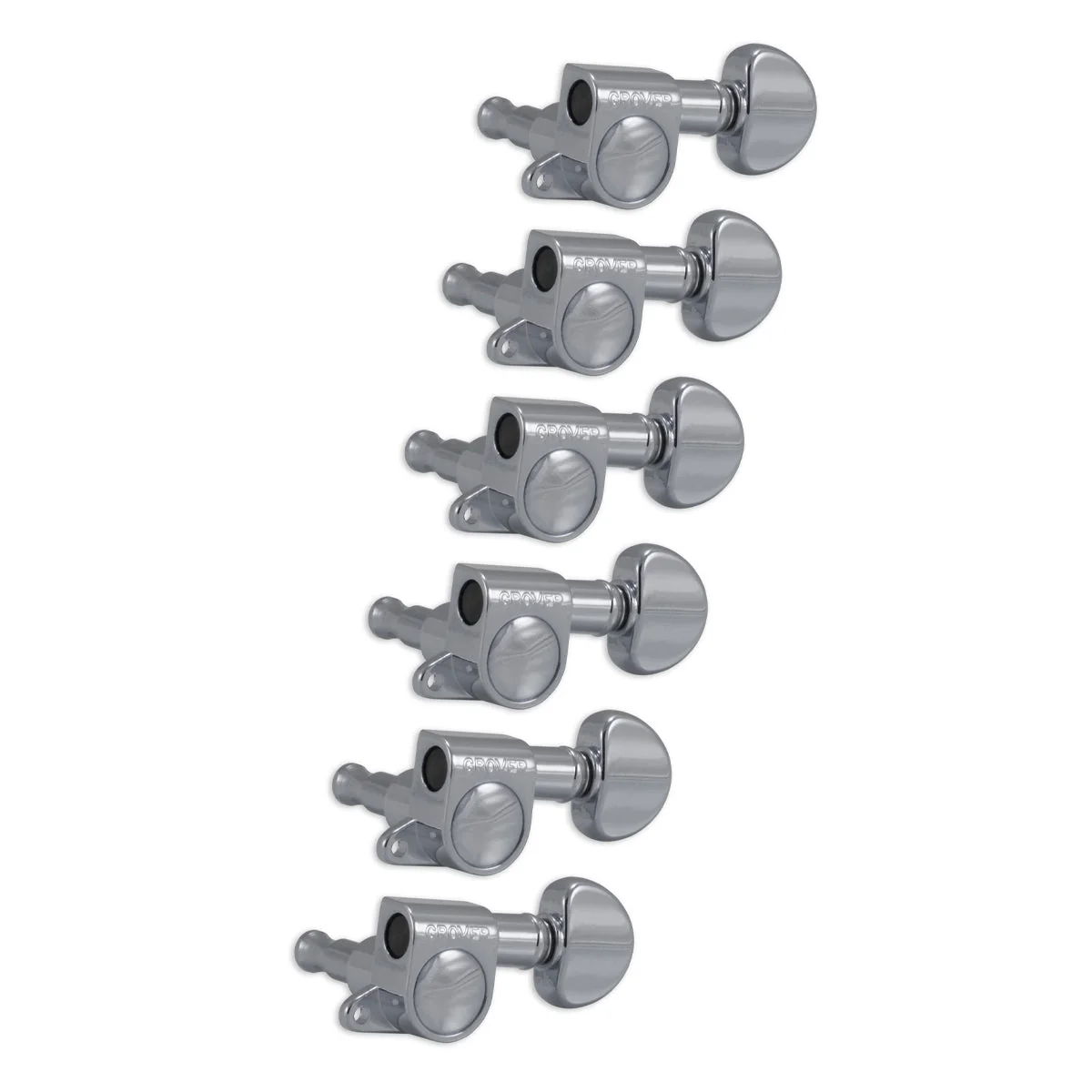 Grover Mini Rotomatics Machineheads ~ 6 in-line ~ Chrome - Image 2