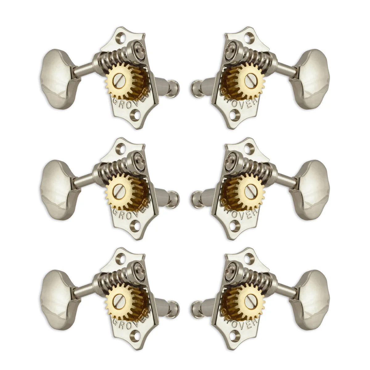 Grover STA-TITE Machineheads ~ 3+3 ~ Vertical ~ Nickel - Image 2