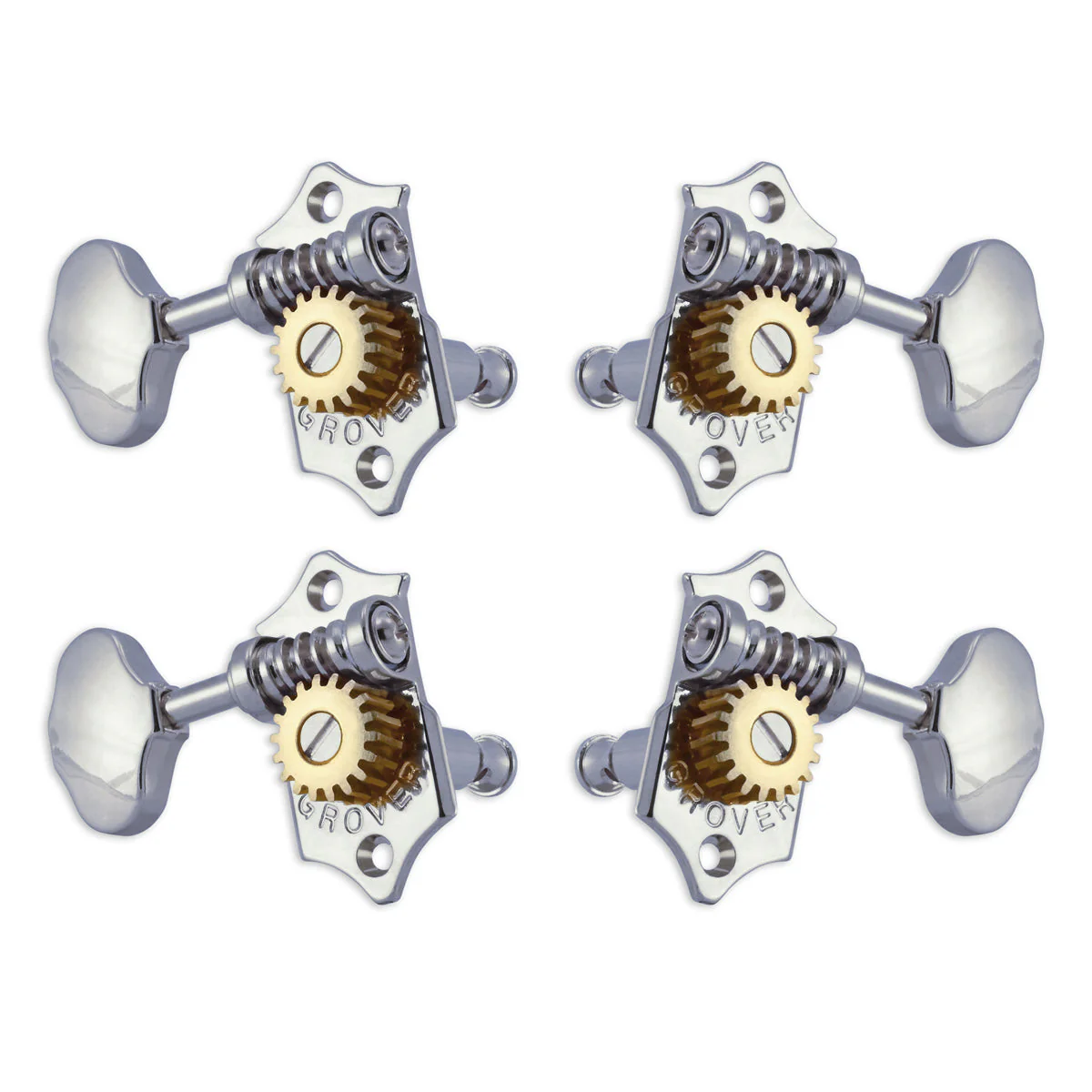 Grover U98 Series Sta-Tite Ukulele Pegs (Set of 4) ~ Chrome - Image 2