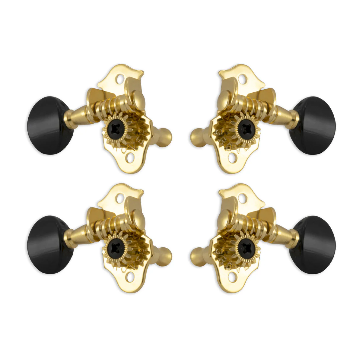 GroverSta-Tite Ukulele Pegs (Set of 4) ~ Gold ~ Black - Image 2