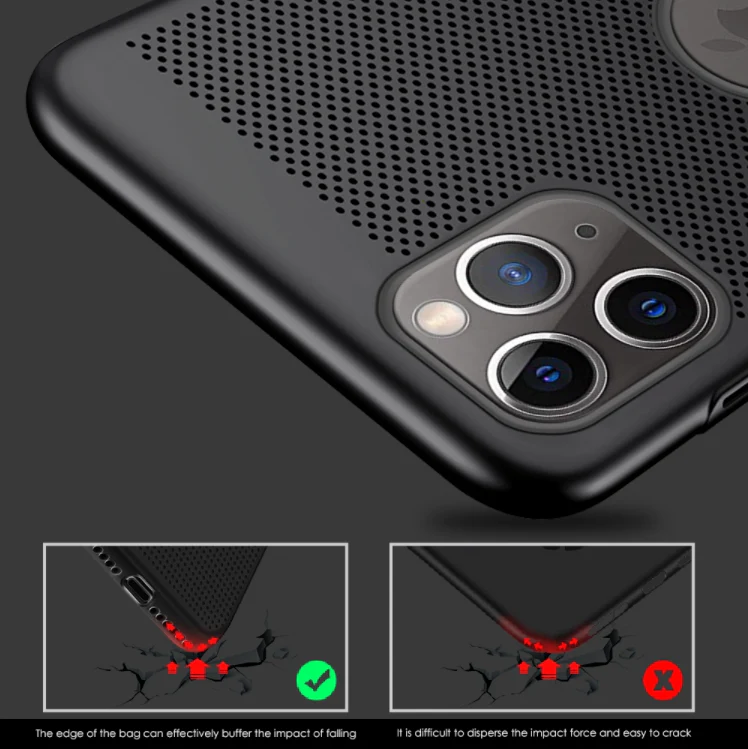 iPhone 11 Pro Case Thin Body | Comfortable Feel | Breathable - Black - Image 5