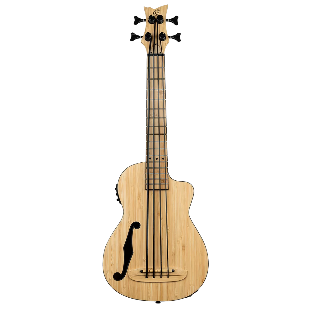 Ortega 4-String Short Scale Uke Bass Solid Bamboo Natural - RUNAB-UB - Image 2