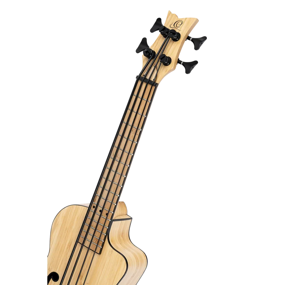 Ortega 4-String Short Scale Uke Bass Solid Bamboo Natural - RUNAB-UB - Image 3