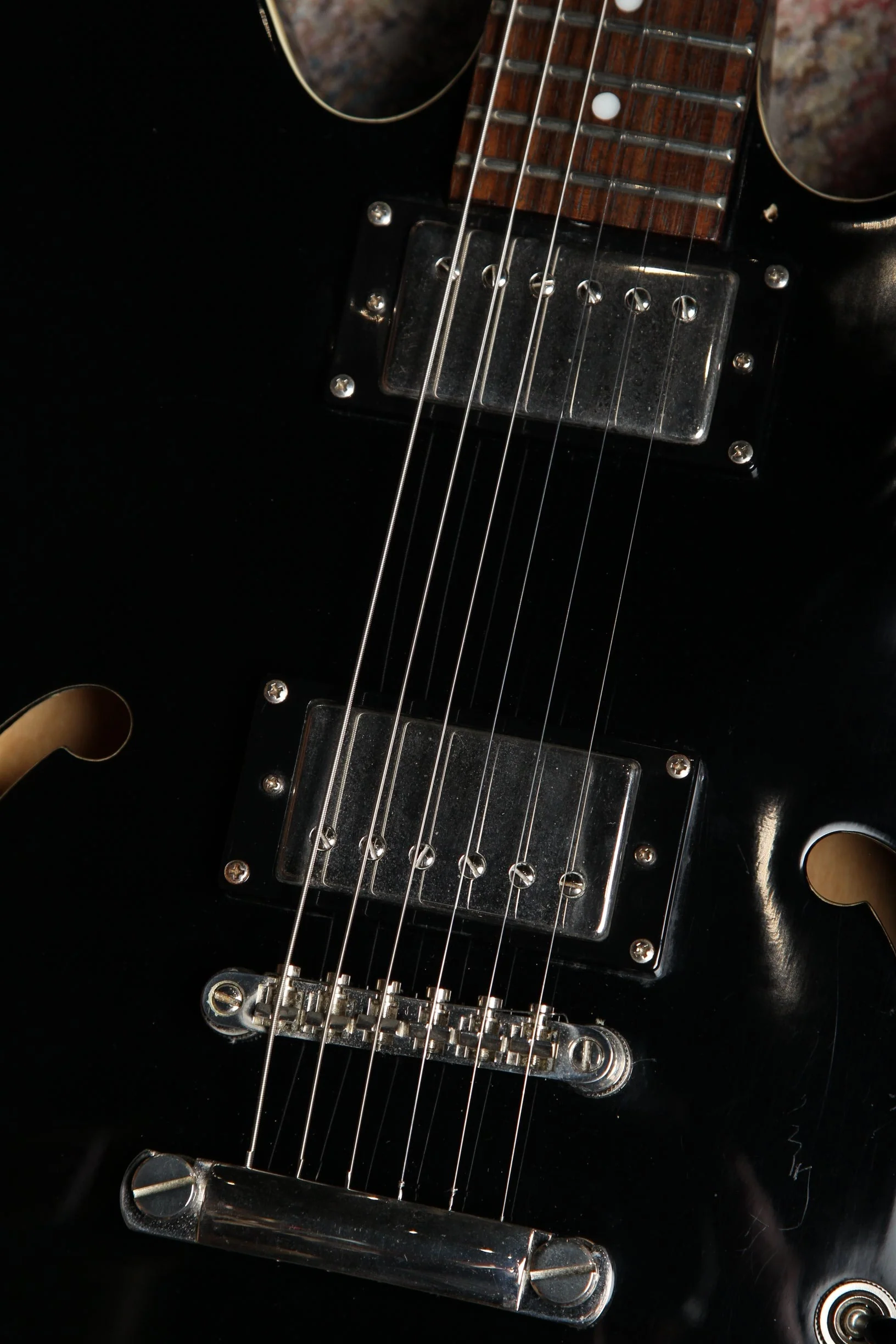 Pre-Owned Epiphone Semi-Hollow 335 Dot - Gloss Black - Image 12
